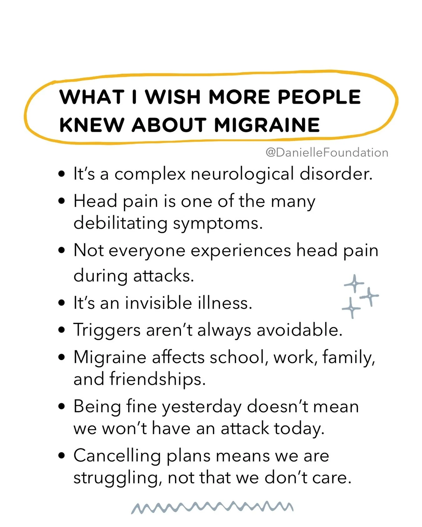 🔔 Make sure to click that FOLLOW button and follow @daniellefoundation for support, free migraine programs, and community that understands. 

We&rsquo;re building a space where people with migraine don&rsquo;t have to explain themselves, because we 
