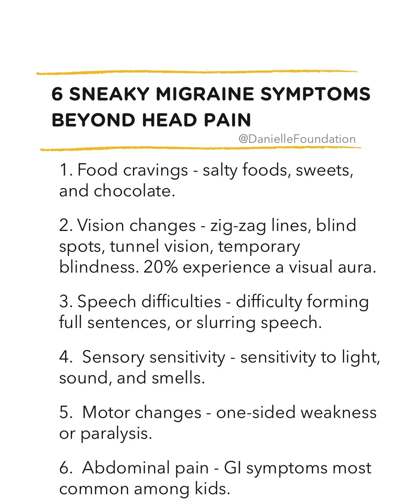 💥 Think migraine is just a headache? Think again! 💥

From food cravings to one-sided weakness, migraine can show up in sneaky ways you might not expect. 😳

💬 Which of these have you experienced? Drop a comment below and let&rsquo;s talk about the