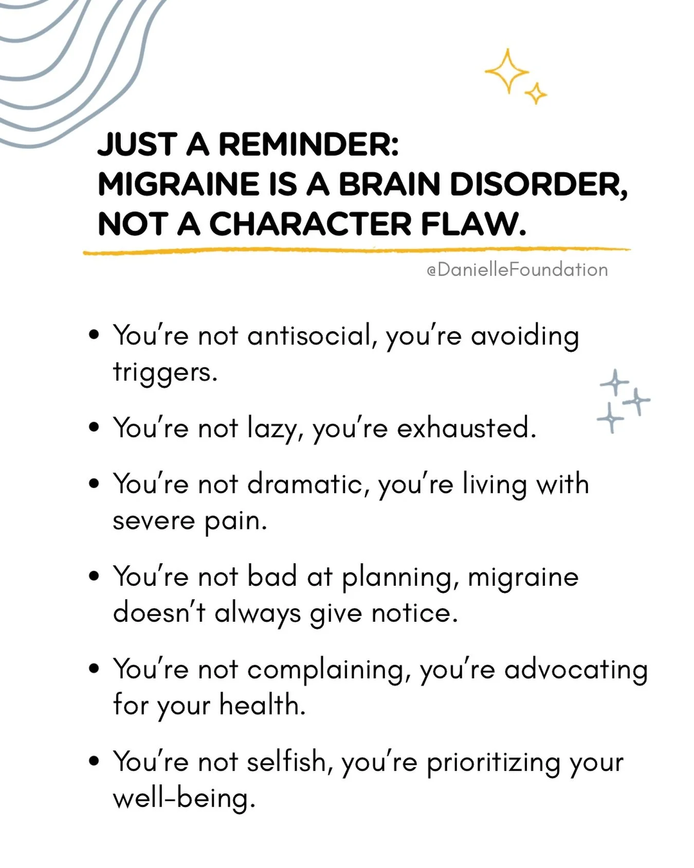 ✨ Living with migraine can feel invisible, but we want you to feel seen.

💜 Drop a heart if you needed to hear this today, or share one &ldquo;misunderstood trait&rdquo; people often mislabel about you. Let&rsquo;s normalize these experiences togeth