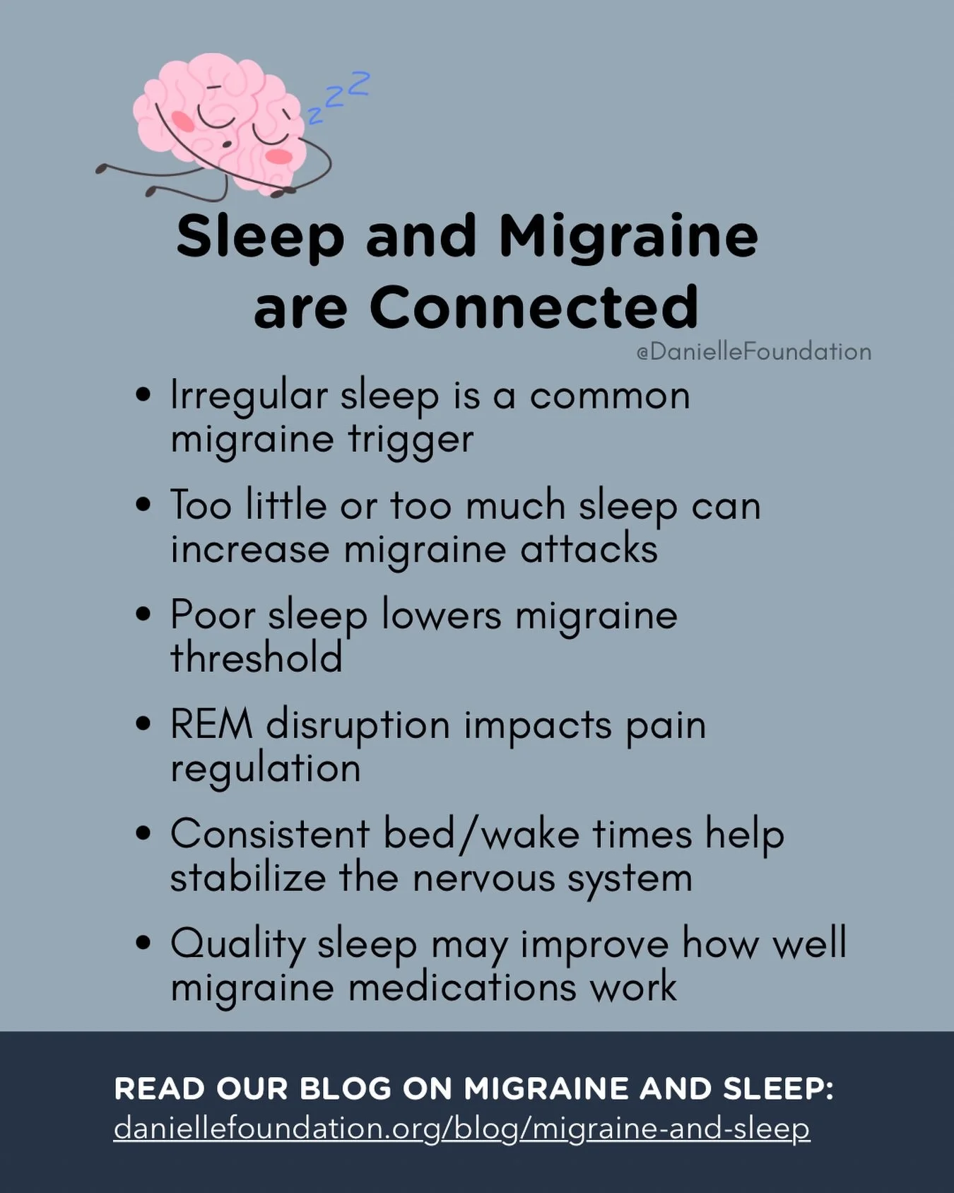 When sleep is off, migraine risk goes up. And when migraine is active, sleep often suffers. It&rsquo;s a cycle many people don&rsquo;t realize they&rsquo;re stuck in.

If you&rsquo;re struggling with sleep, you&rsquo;re not failing. Your brain may si