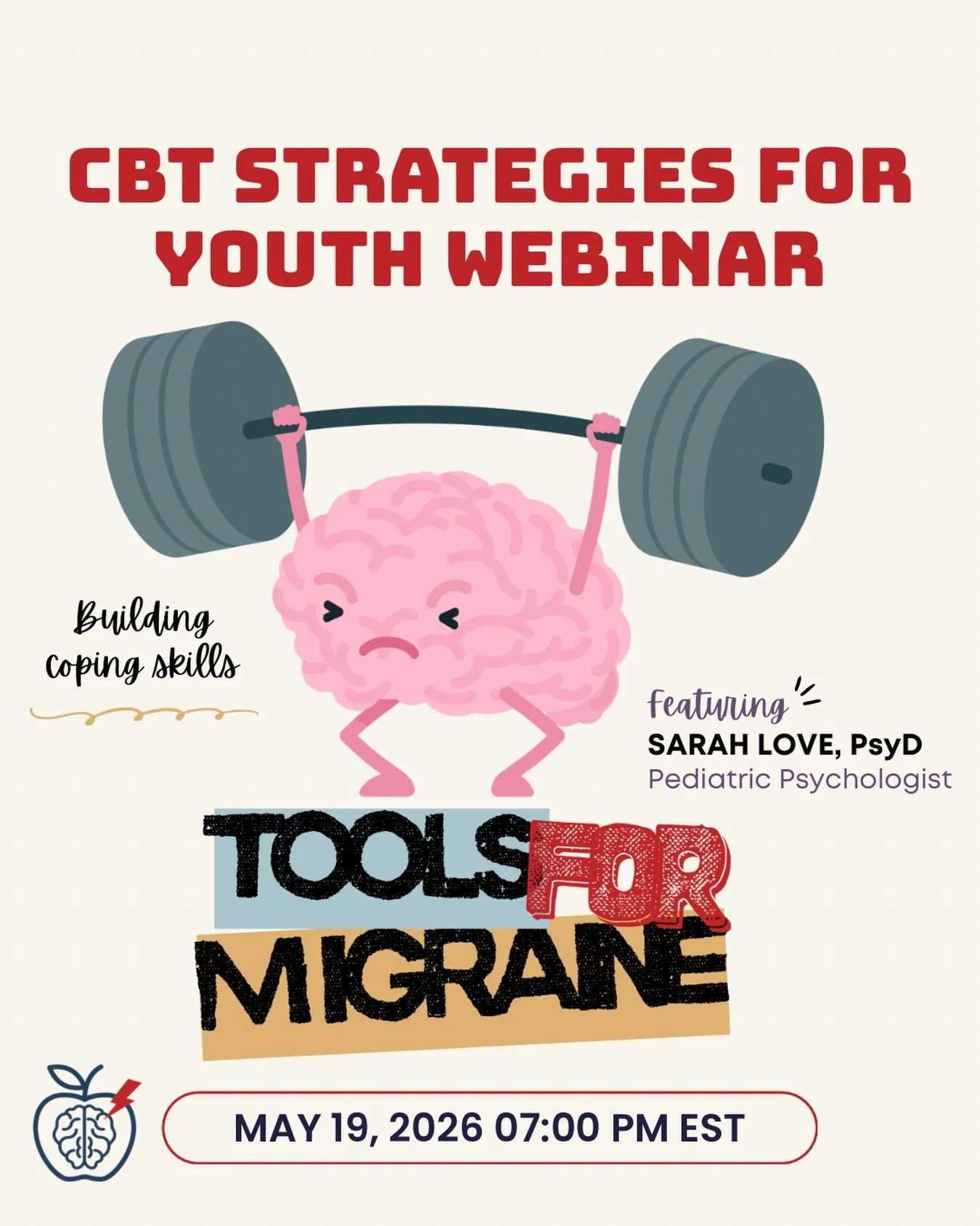 @daniellefoundation is offering a NEW FREE CBT WEBINAR FOR YOUTH through our program @migraineatschool 

Migraine doesn&rsquo;t just affect a child&rsquo;s body&hellip;It affects how they think, feel, and get through their day.

And most kids are nev