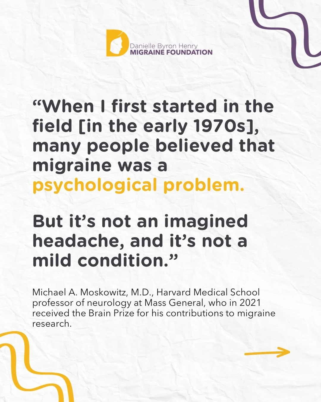 Michael A. Moskowitz, M.D., helped develop modern migraine treatments, including CGRP-targeting medications. Much of his work was funded by the National Institutes of Health. Yet migraine research remains significantly underfunded.

The NIH spends ab