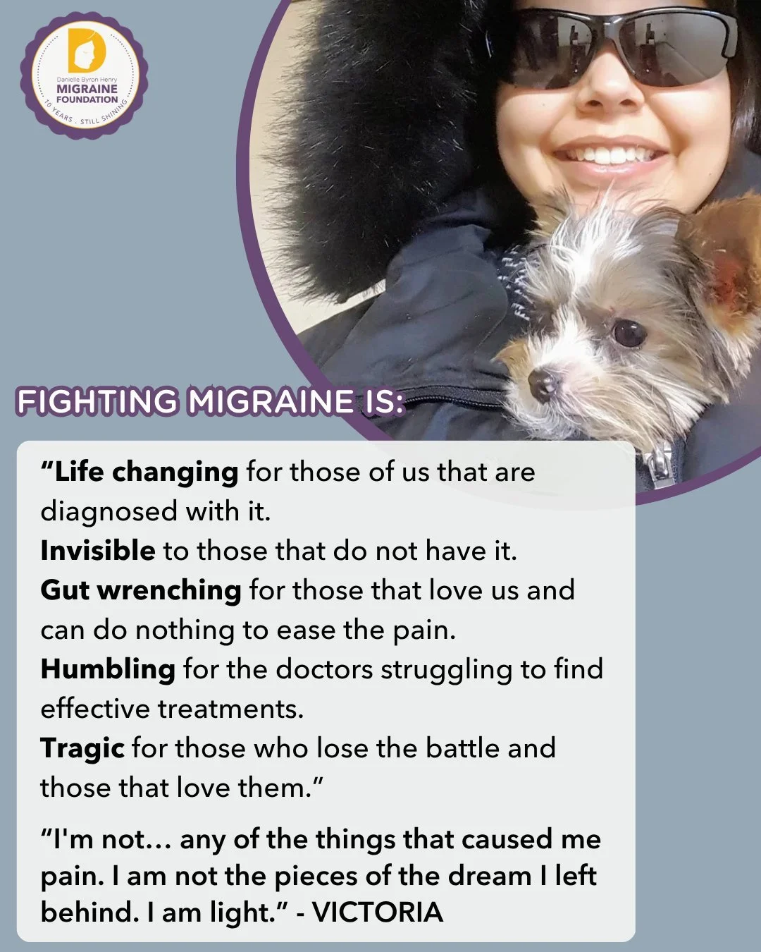 Sometimes the people who understand migraine best are the ones living it. 💜

This beautiful poem was written by Victoria, who put into words what so many people living with migraine feel but struggle to explain.

Does it resonate with you?

💜 Comme