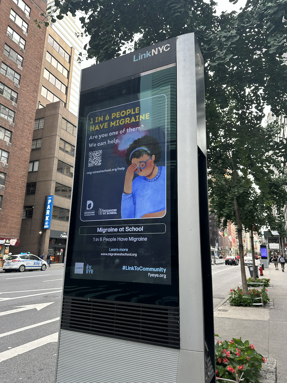 NYC PSA: Migraine disease affects 1 in 6 people.