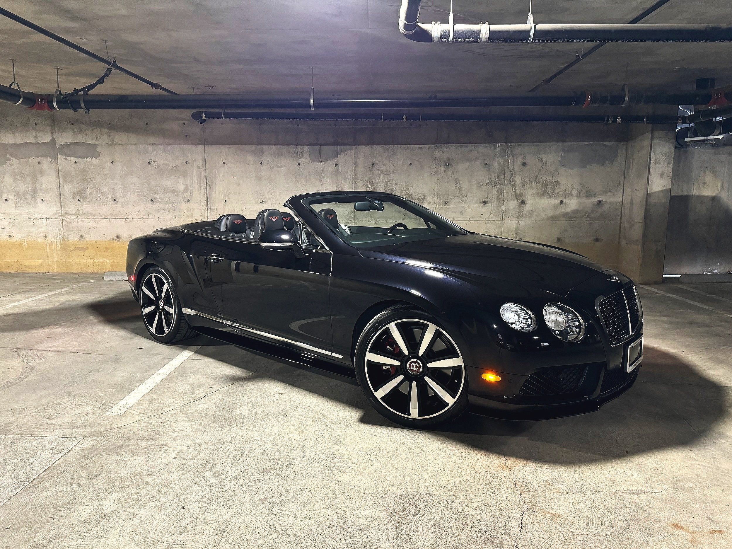 2015 Bentley Continental GTC Mulliner Onyx Black 21" Seven Spoke Elegant Alloy Wheel - Painted