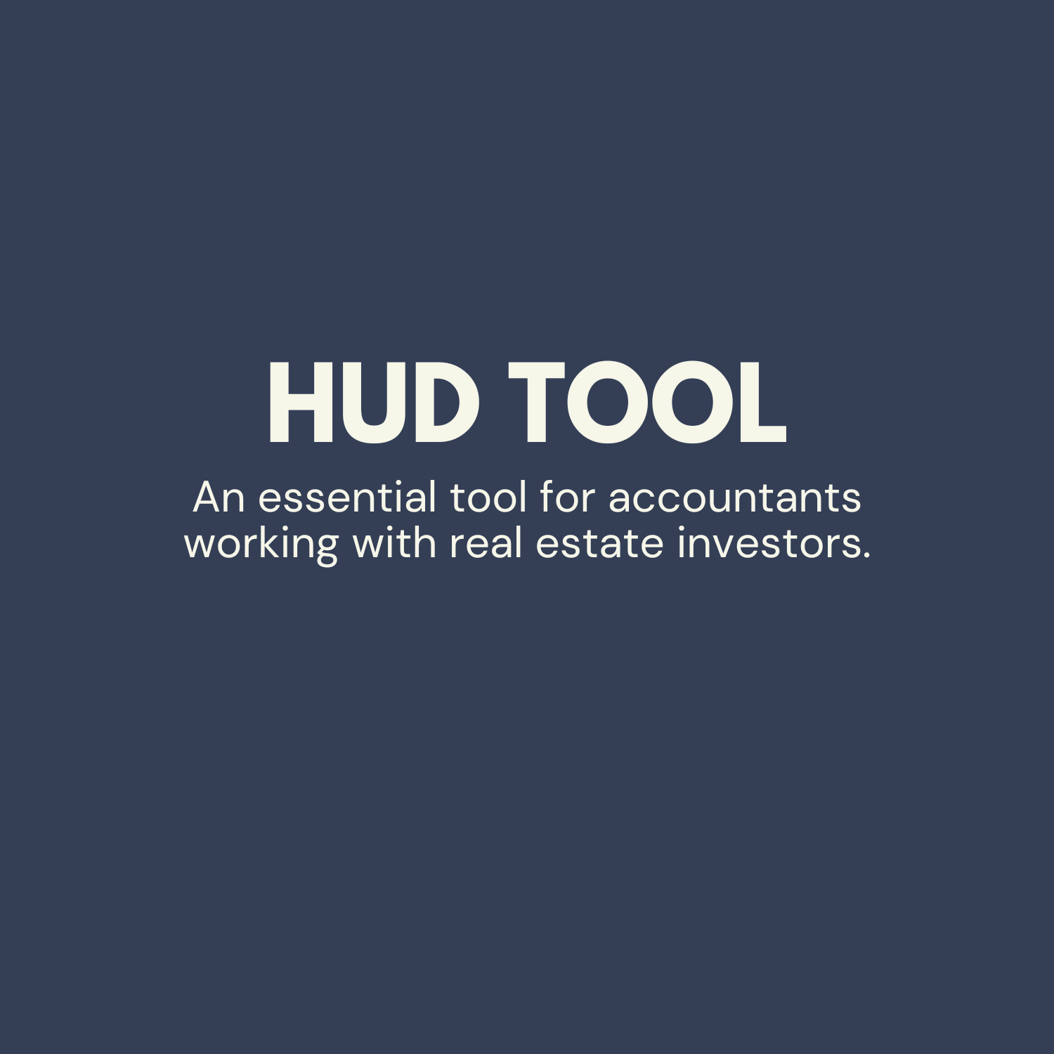 HUD Tool for Real Estate Investors