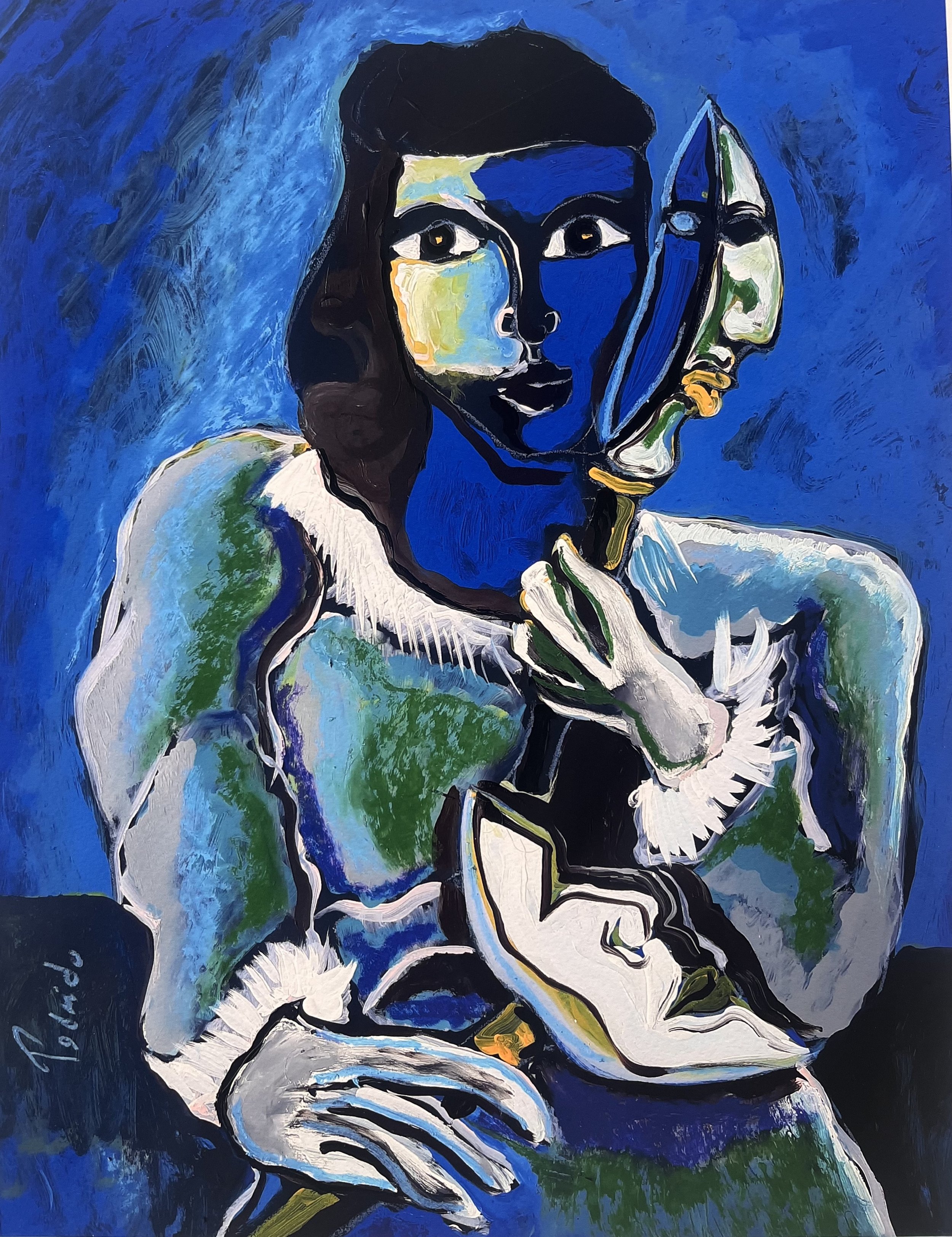 Mascara Azul Print Small 10in x 8in
