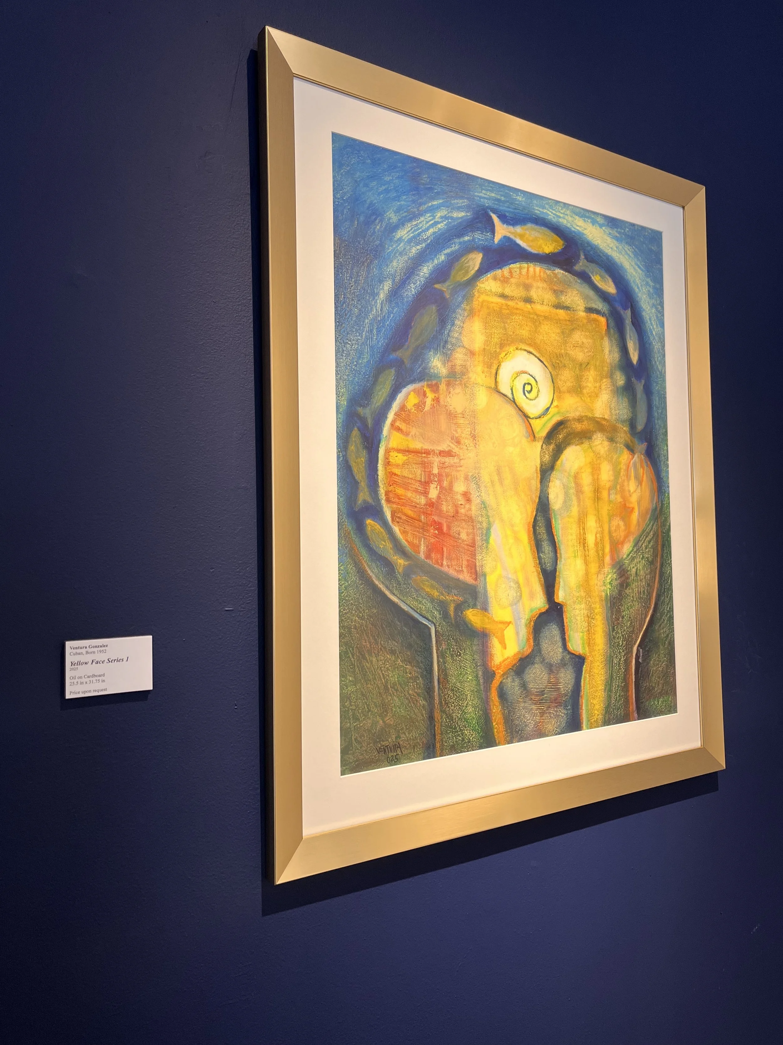 Yellow Face Series 2, Oil on cardboard, 25.5 in x 31.75 in 