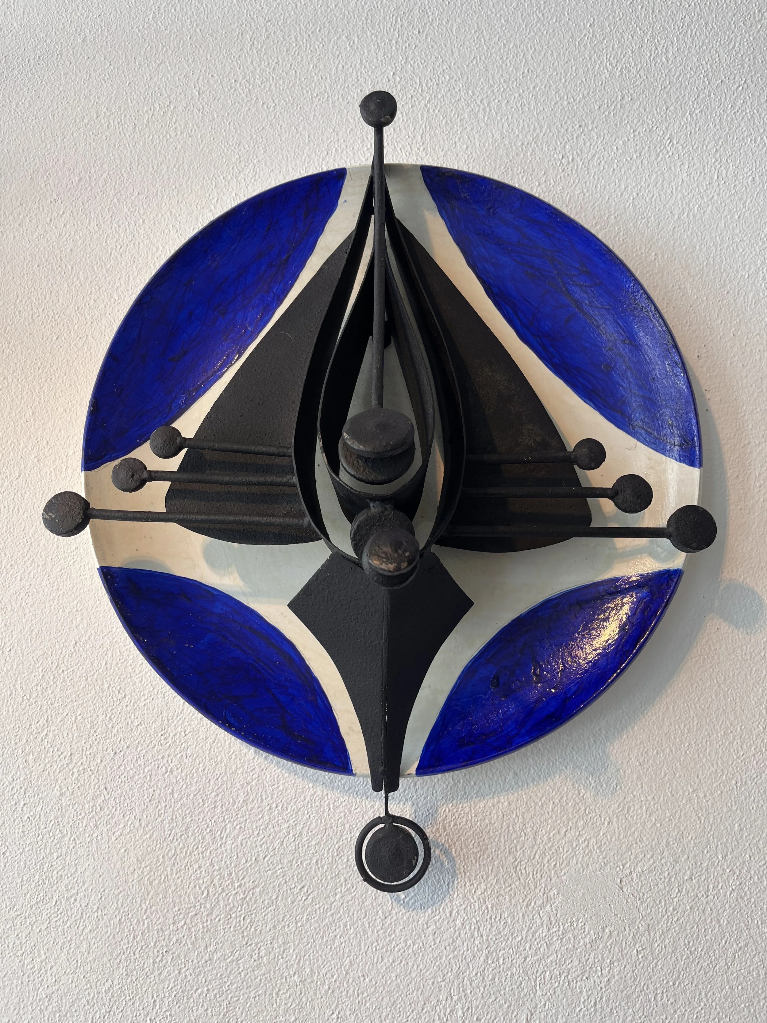 Sculpture, steel & acrylic on foam plate, artist Mario Almaguer