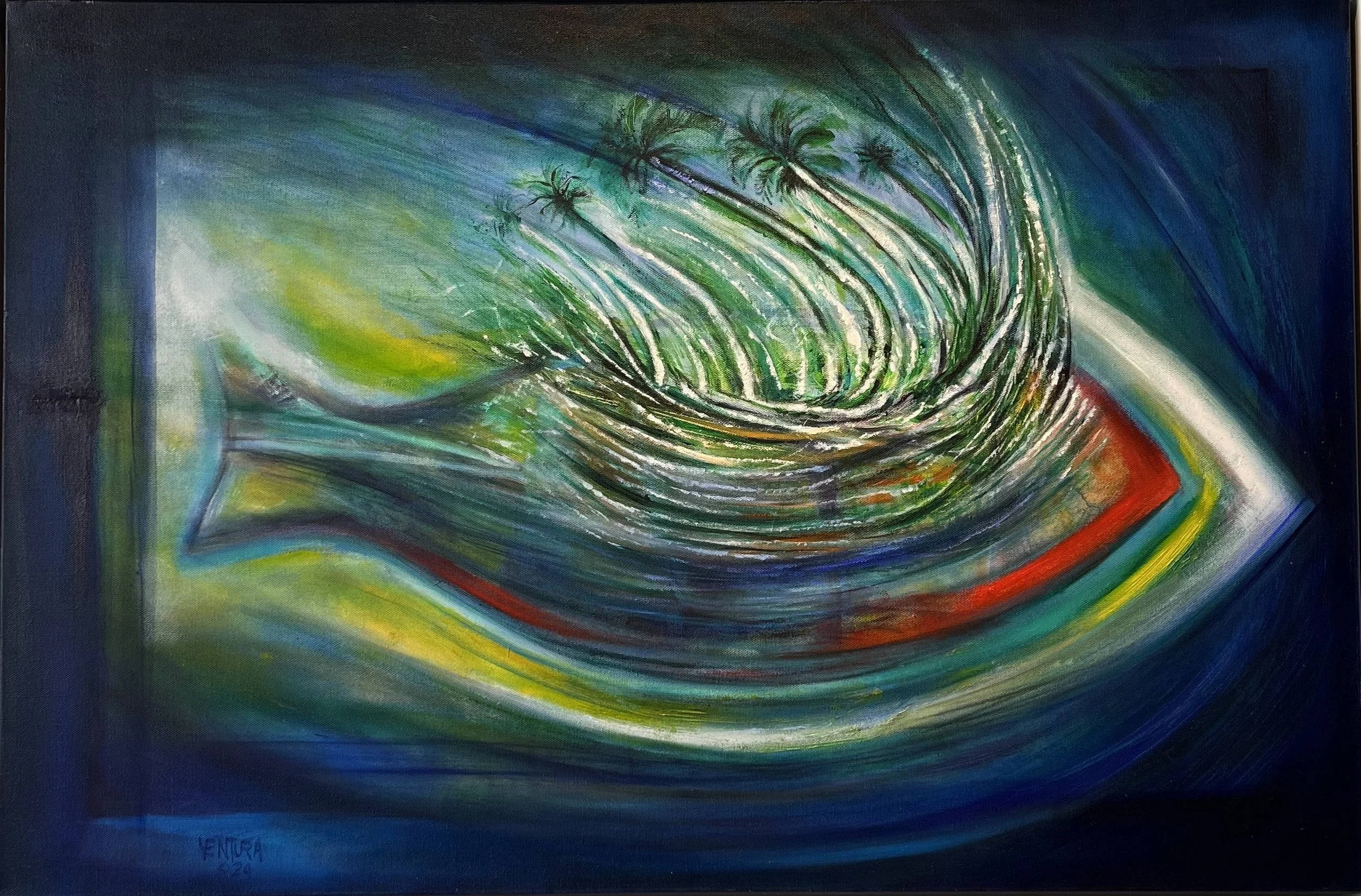 Travesia 2024, Oil on canvas, 24 in x 36 in 