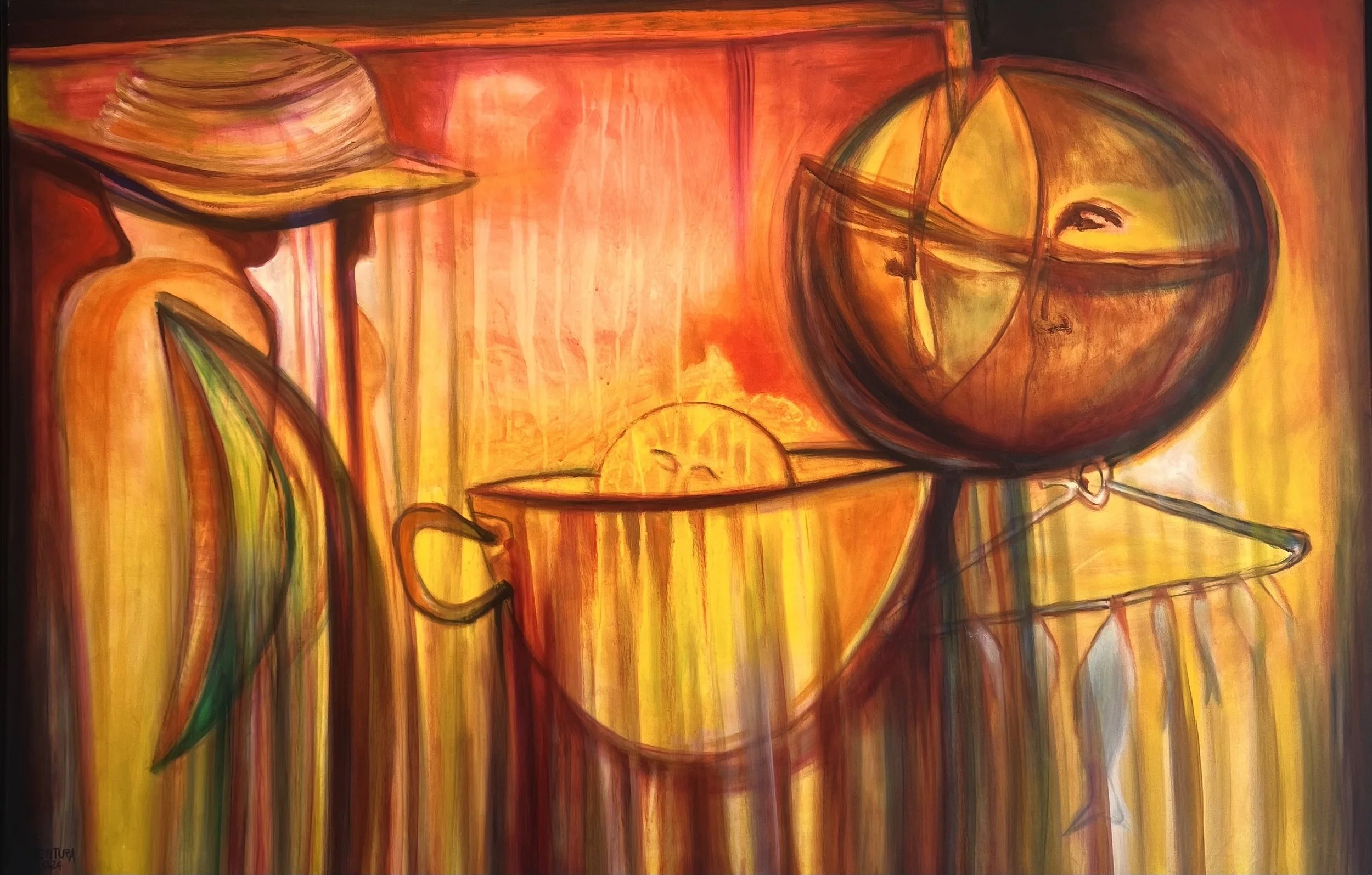 May Downpour 2024, Oil on canvas, 40 in x 60 in 