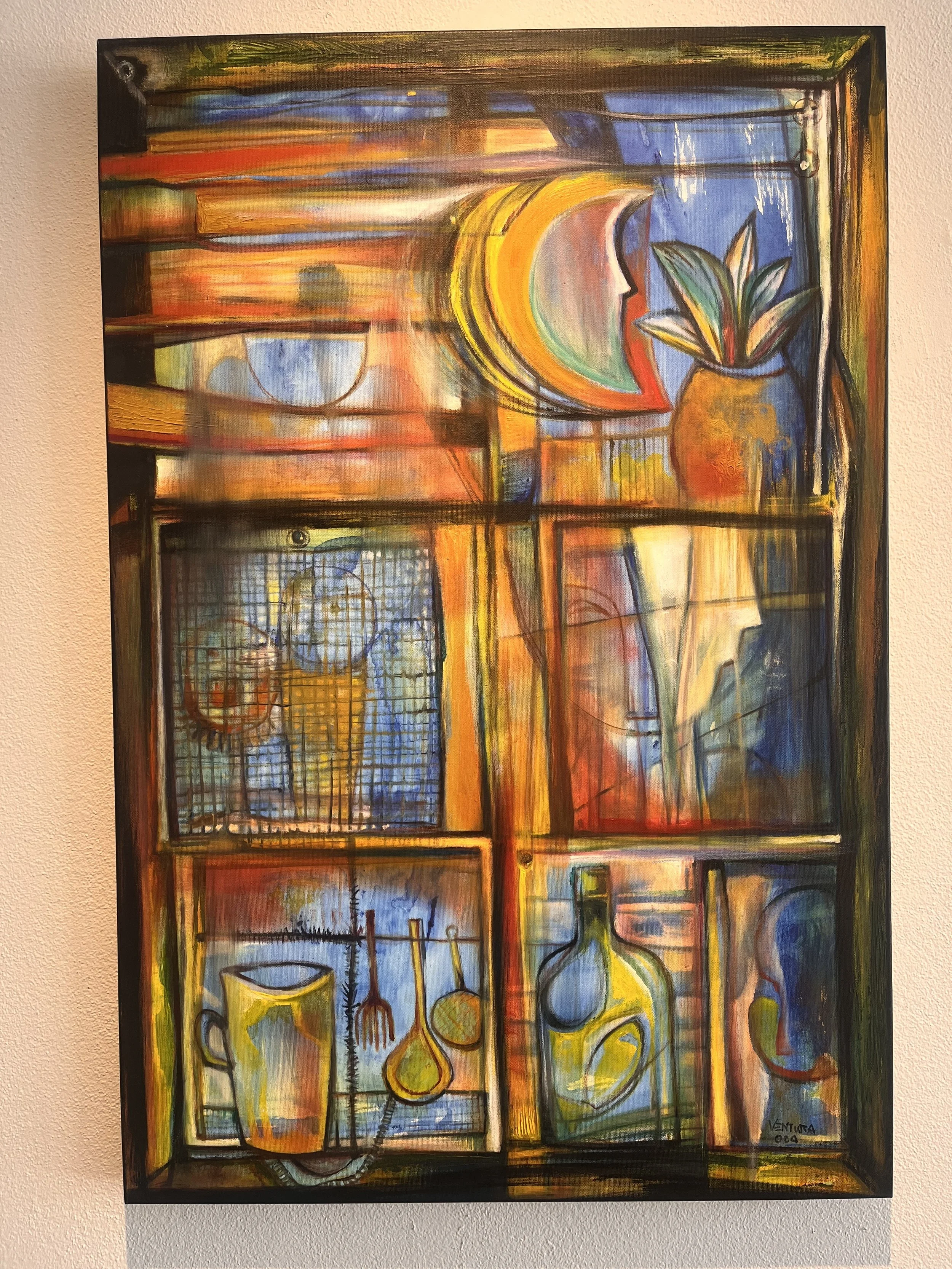 Ventana Interior, Oil on canvas, 36 in x 24 in 