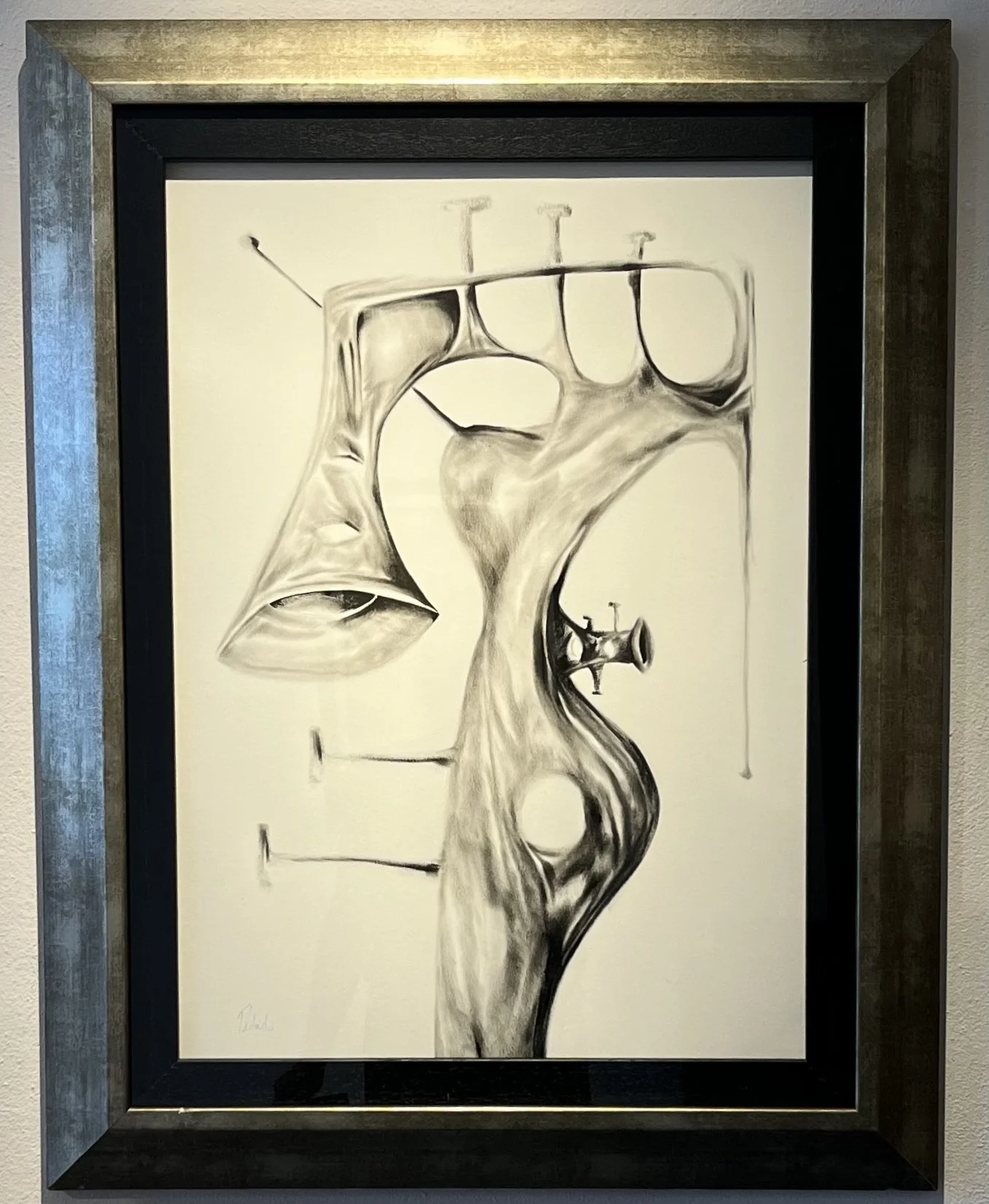 Un Solo de Trompeta by Alejandro Pedrido, Oil on paper, 35 in x 28 in 