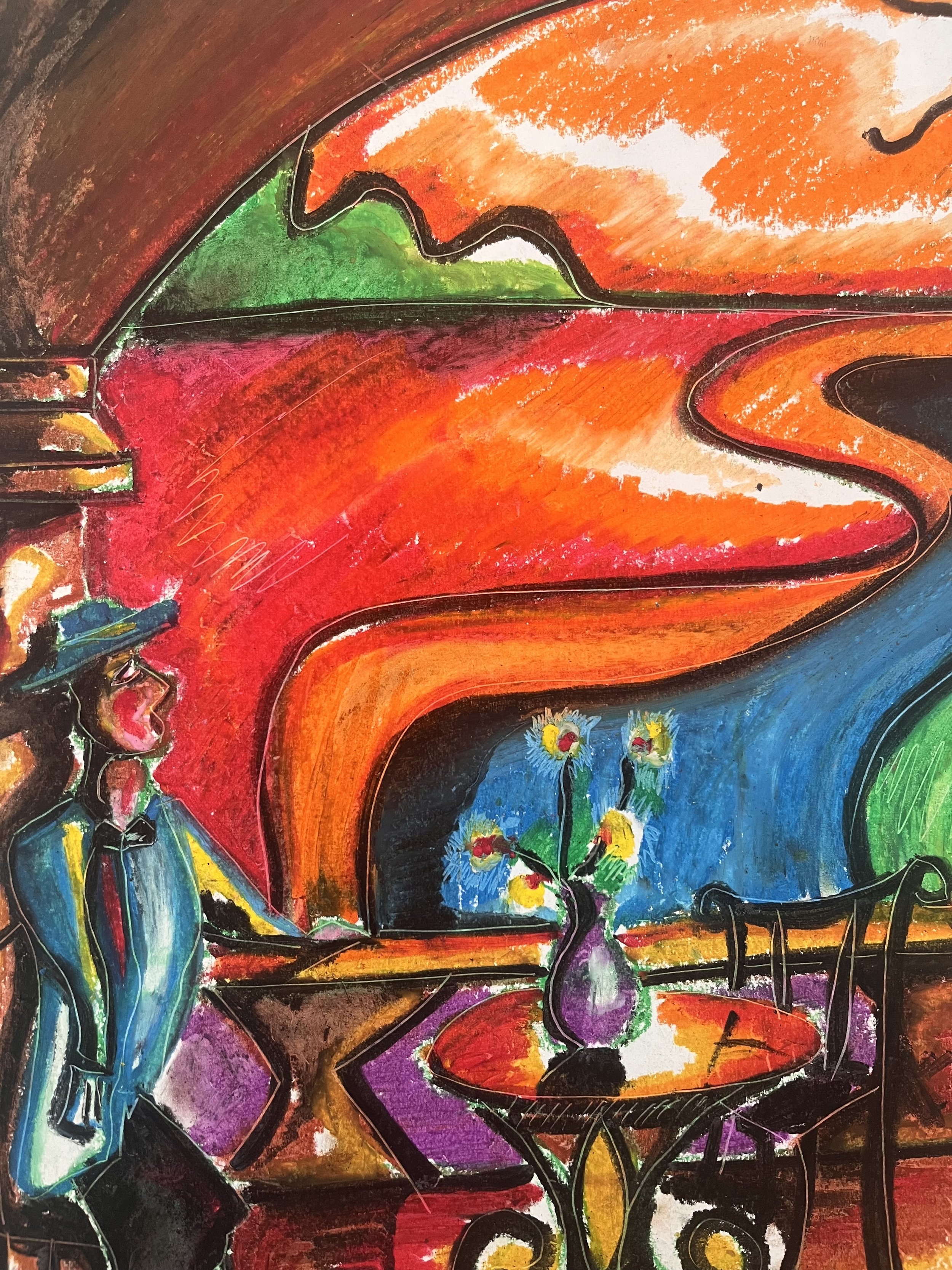 hombre en balcon up close pastel .jpeg
