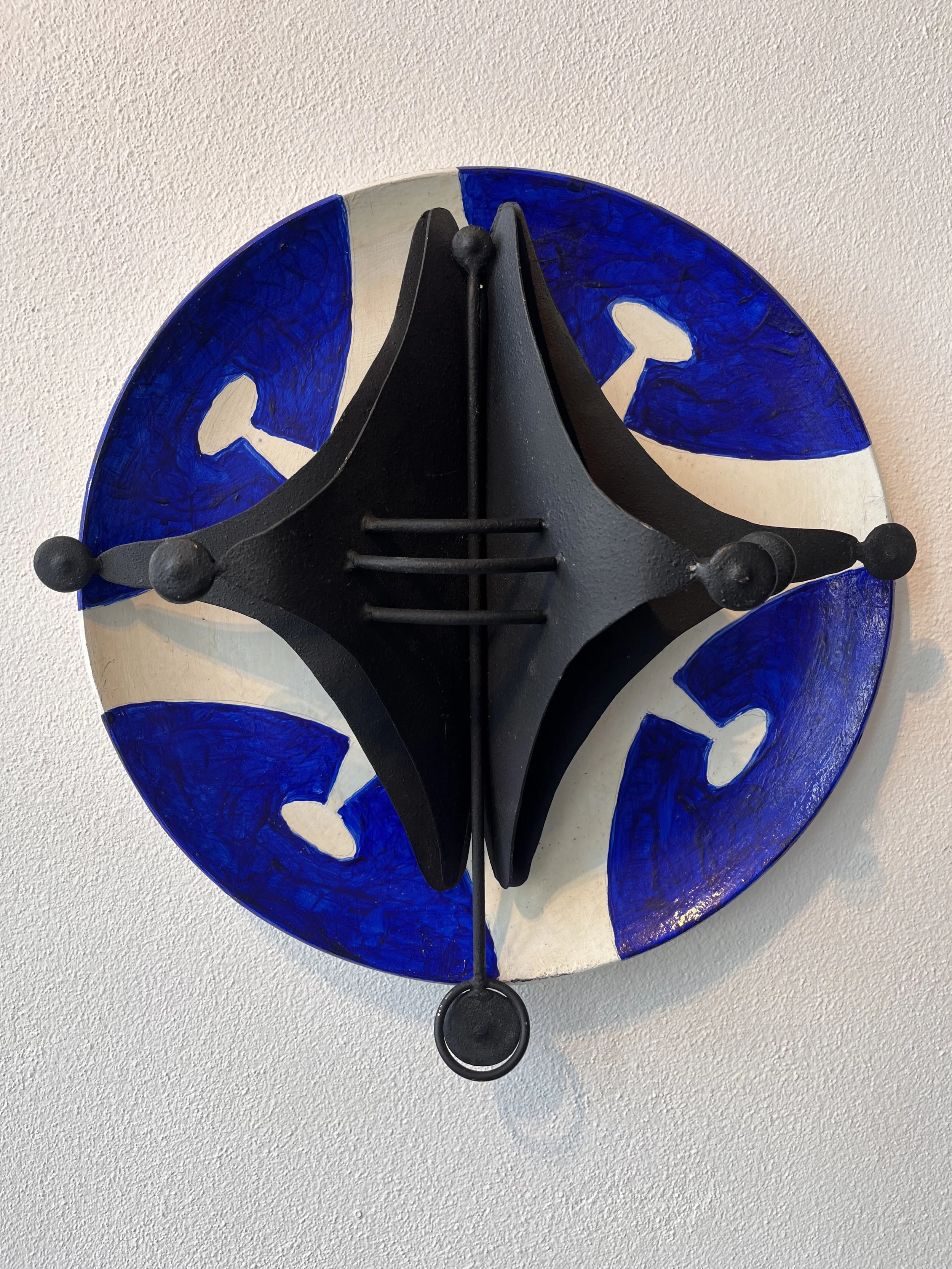 Sculpture, steel & acrylic on foam plate, artist Mario Almaguer
