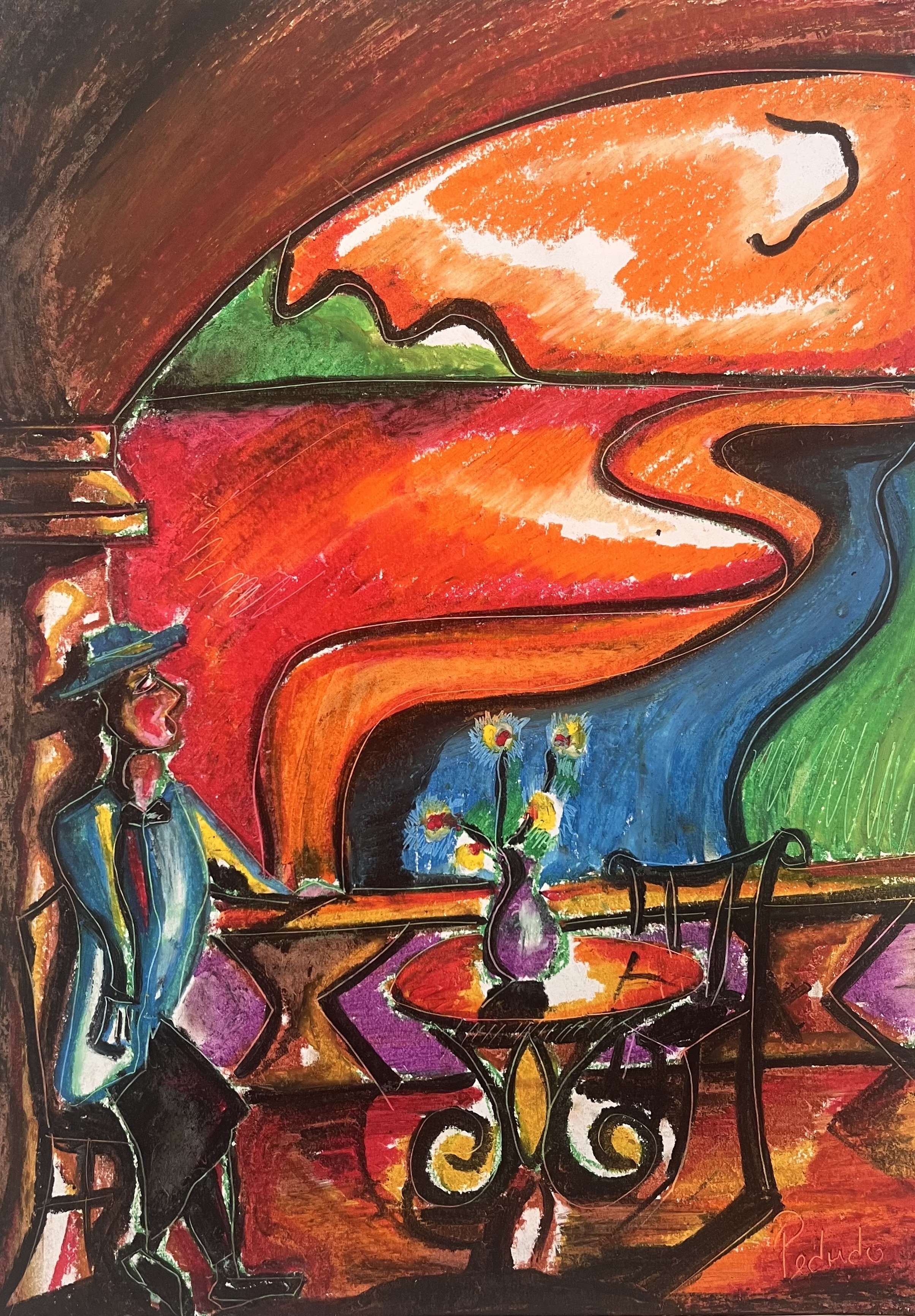 Man in Balcony