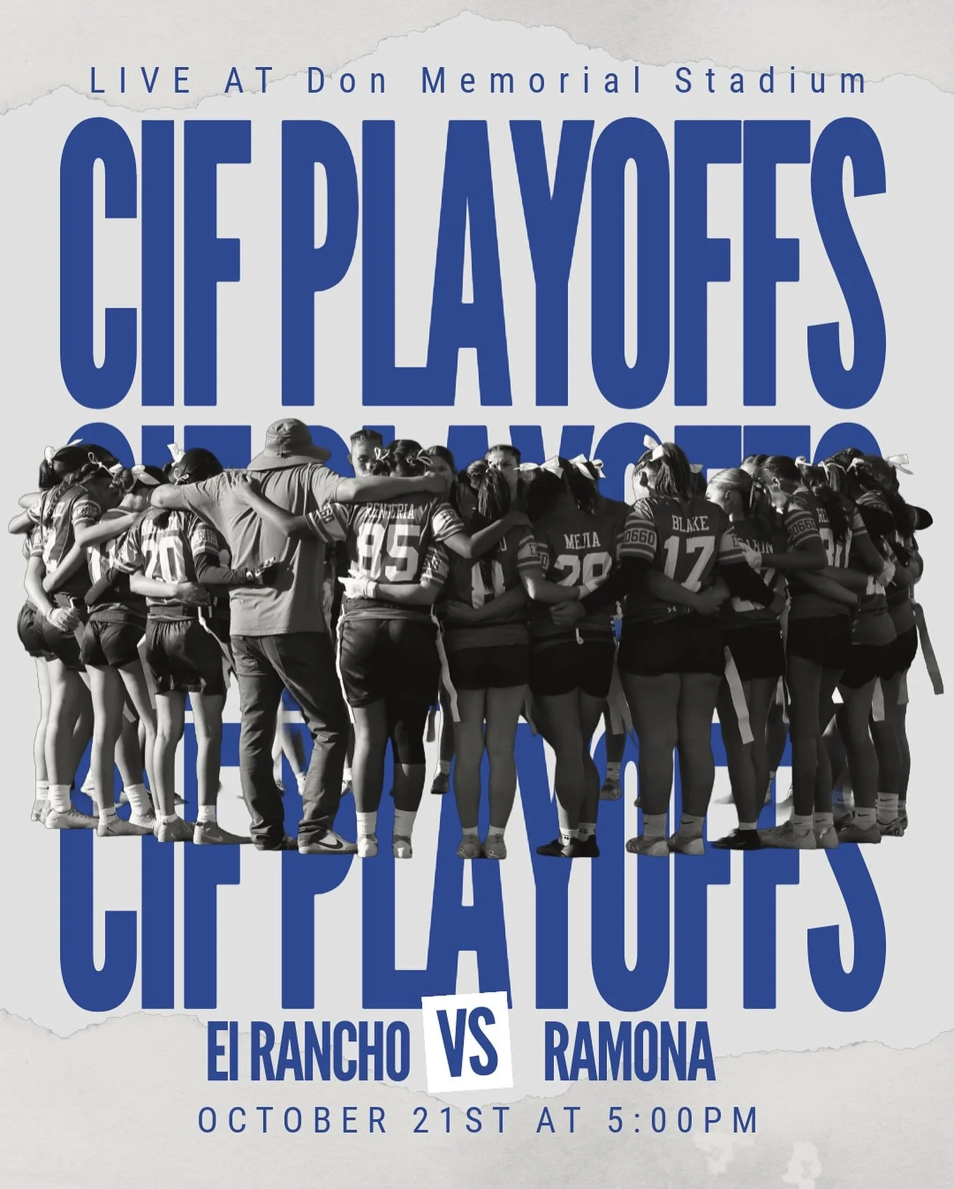 For the first time your El Rancho Dons Flag Football are going to the CIF playoffs&hellip; this Tuesday at 5pm watch the Dons take on the Ramona Convent Tigers at home.