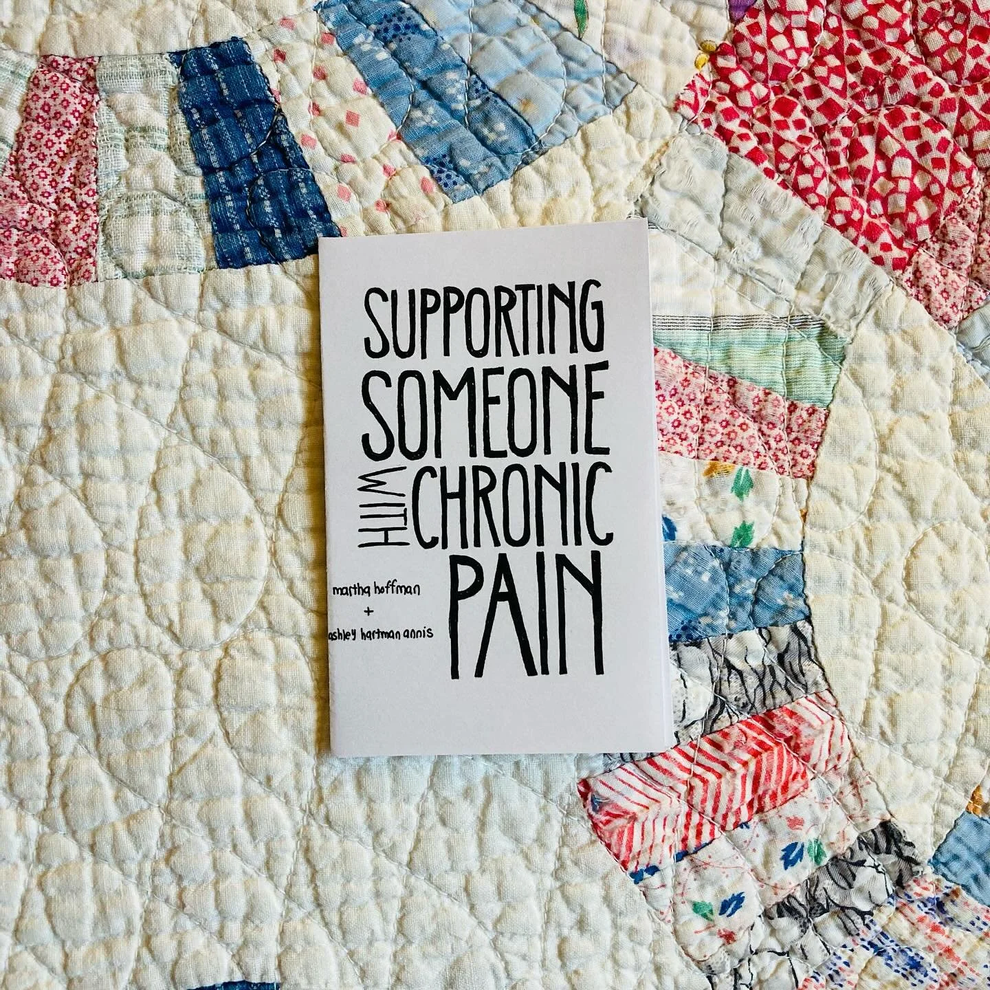 my newest lil bb zine! a collab w @martha_body about supporting someone (yourself or someone you luv) w chronic pain. ideas about communicating, care plans, and more! 💌