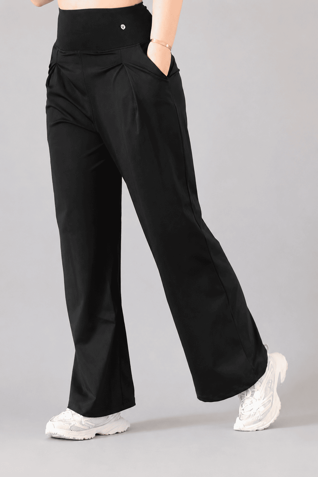 Pants Wide Leg Black Flow