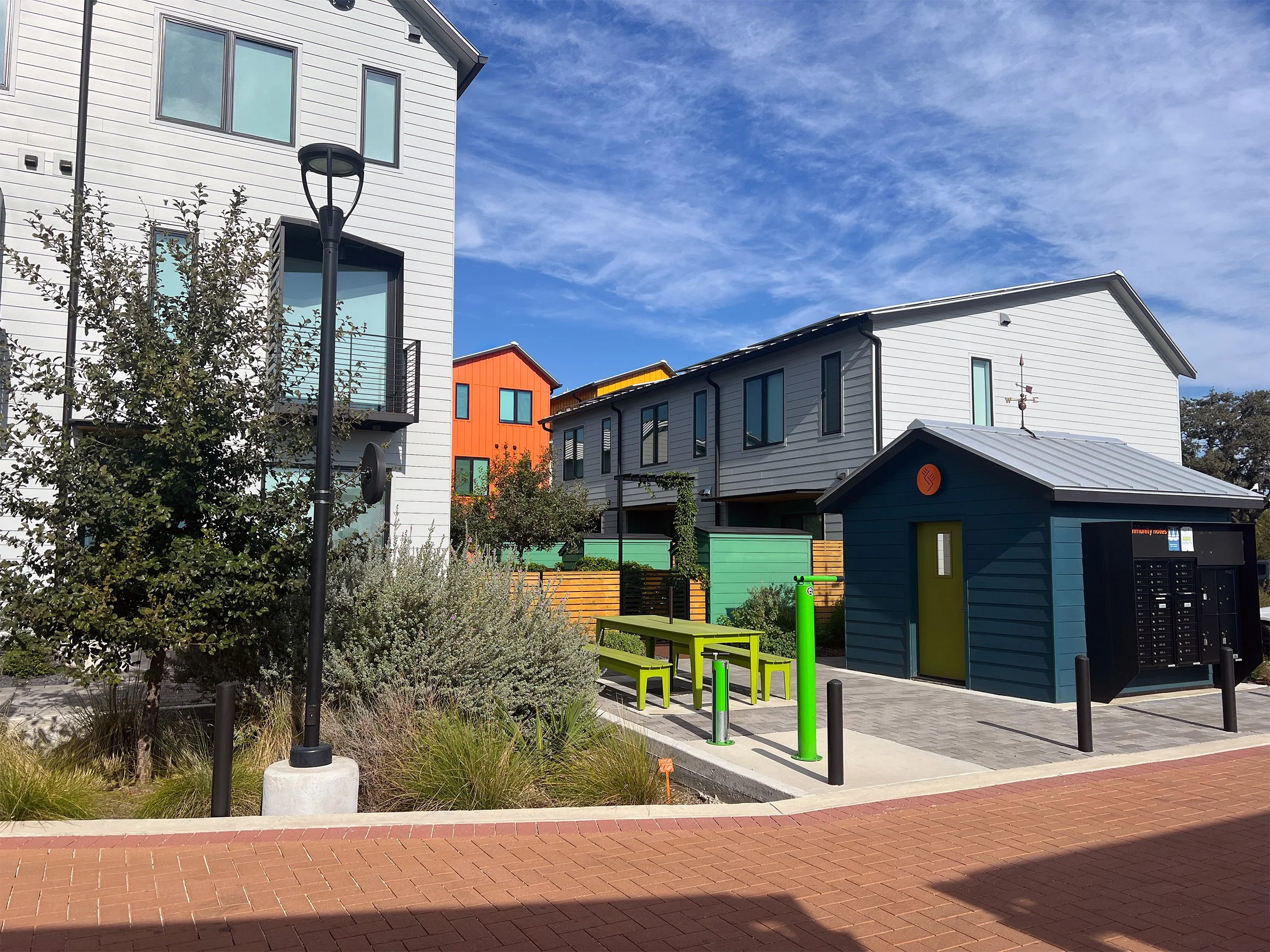  Image of the Lively Lane Community Shed from the living street.  