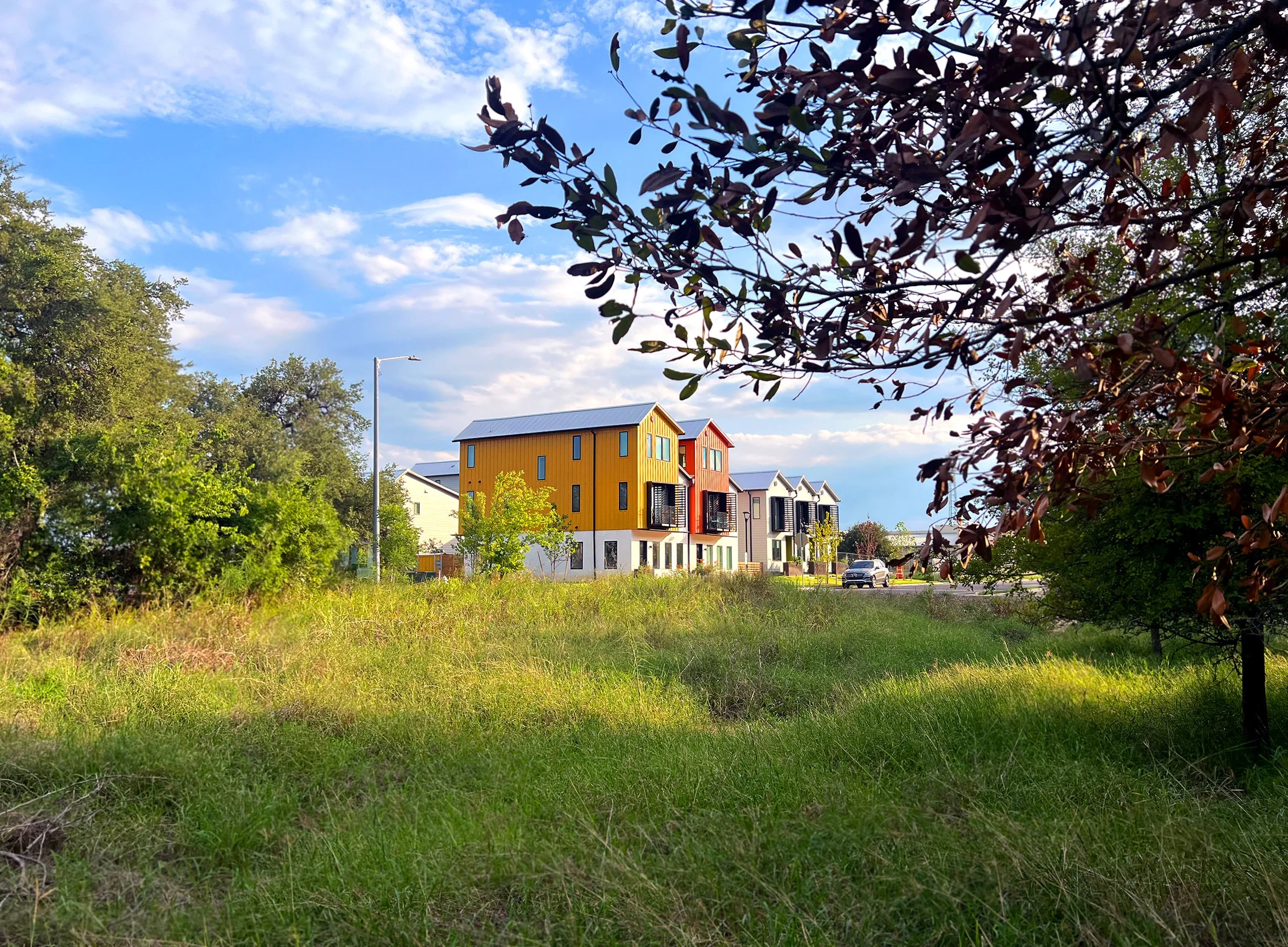  Image of the Lively Lane Phase 1 live-works completed. 