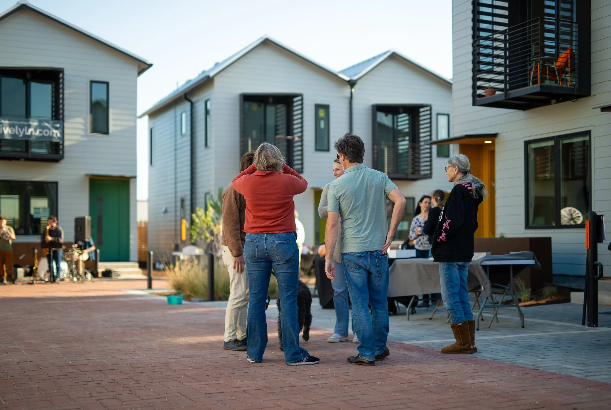 Group of people talking at Block Party.jpg