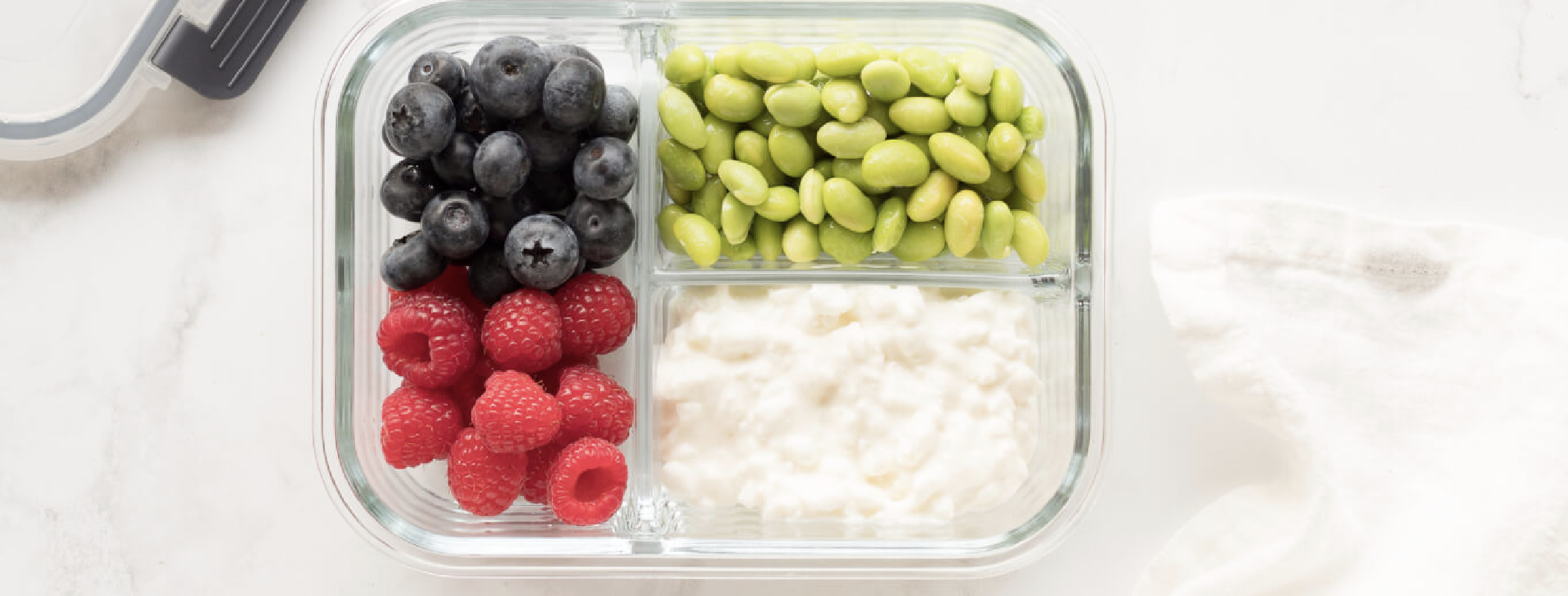 Cottage Cheese, Berry &amp; Edamame Snack Box
