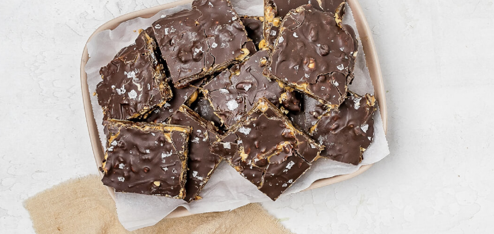 Peanut Butter &amp; Chocolate Date Bark