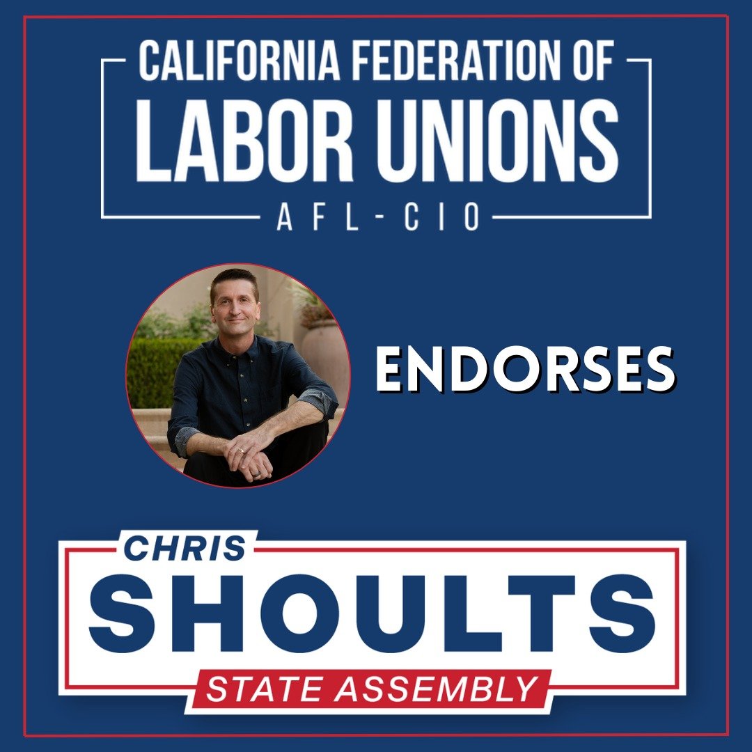 🚨Endorsement Alert 🚨

#shoults4assembly
#2025specialelection
#AD63
#californialabor