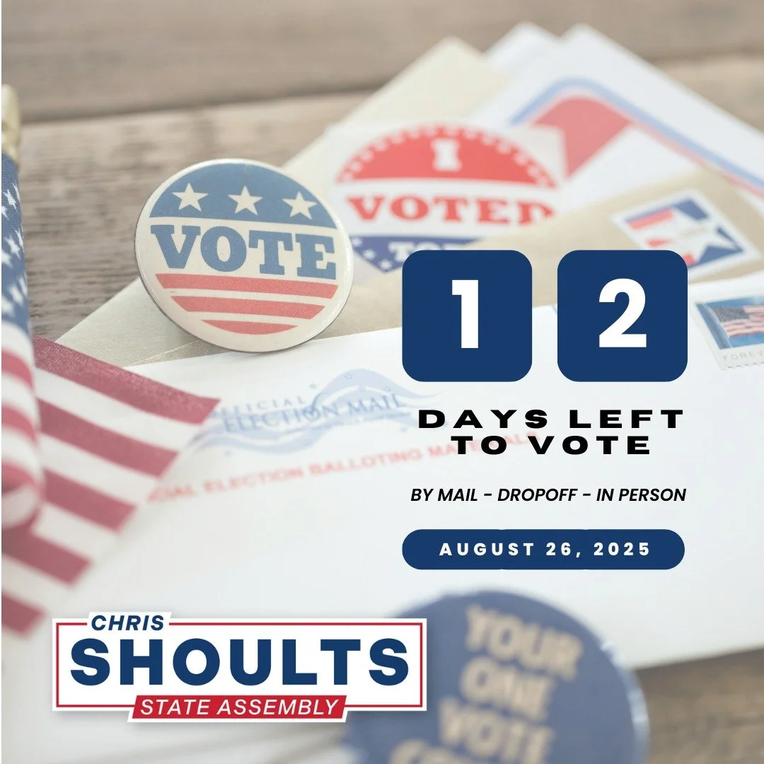 ⏳ 12 Days Until Election Day! &mdash; August 26, 2025 ⏳

📬 Sign, date, and mail back your ballot

🗳 Drop off your ballot at a Drop-Off Center
https://countyofriverside.maps.arcgis.com/apps/webappviewer/index.html?id=973db43bc50e408180b59c17f83aa4de