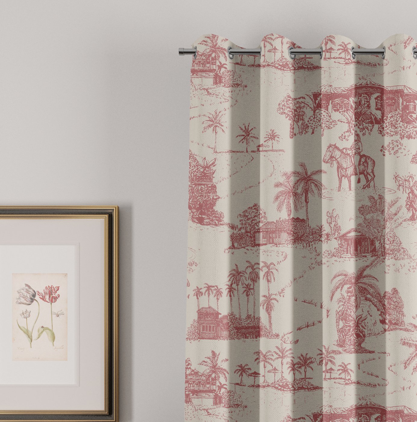 close up toile de jouy red .jpg