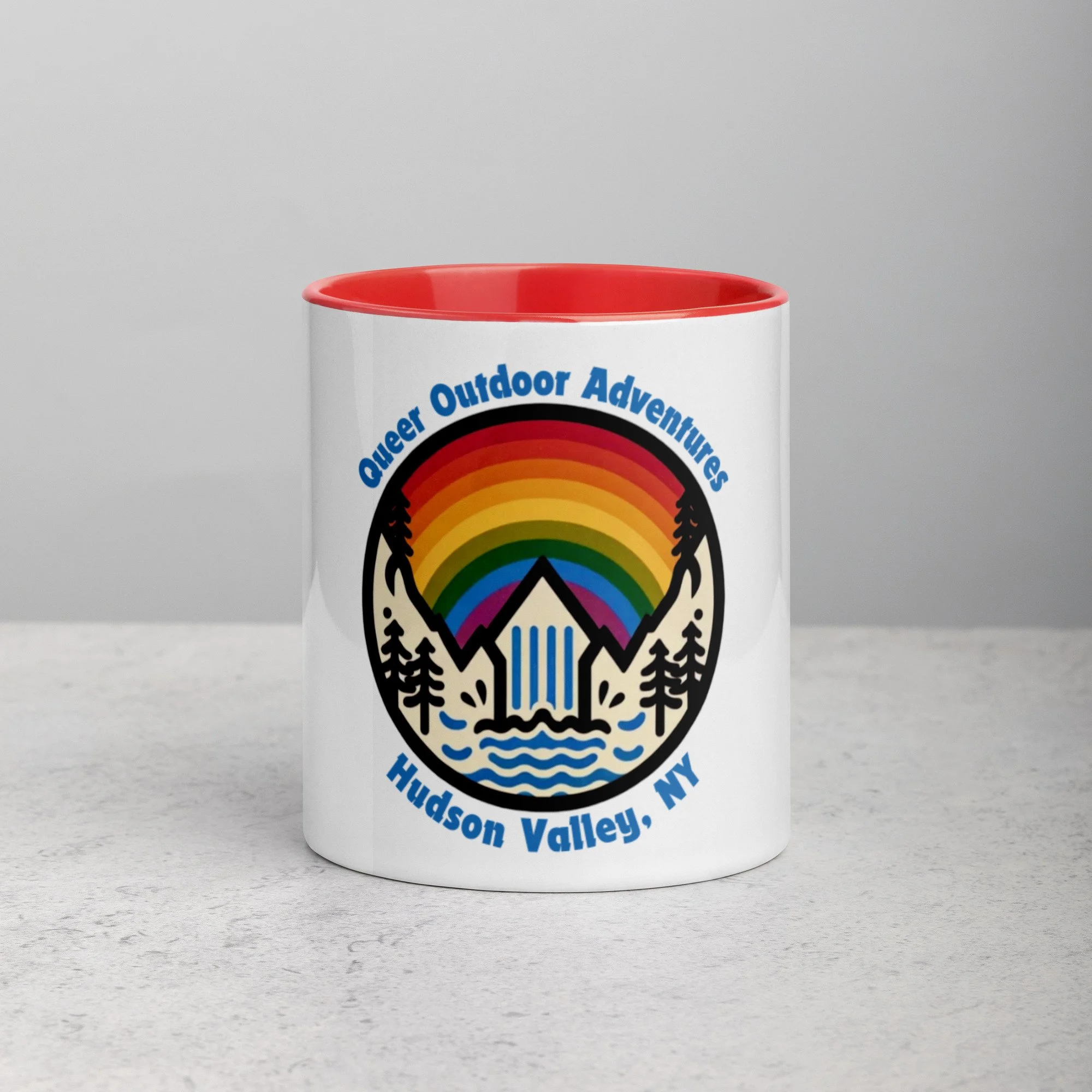 Queer Outdoor Adventures Mug with Color Inside