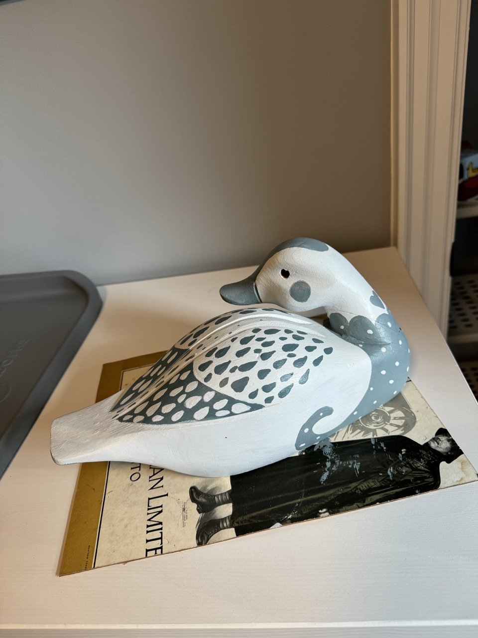 Vicki and Ben's Nursery: Decoy Duck, Acrylic Latex on Wood, 2024
