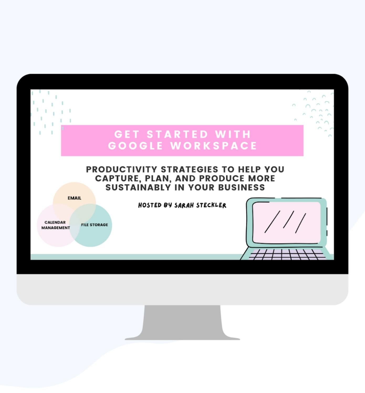 On 📆 Tuesday, April 15th I&rsquo;m dropping a brand new free training all about Getting Started with Google Workspace.

In this free workshop you&rsquo;ll learn the basics of how to create an organizational system and structure in your business with