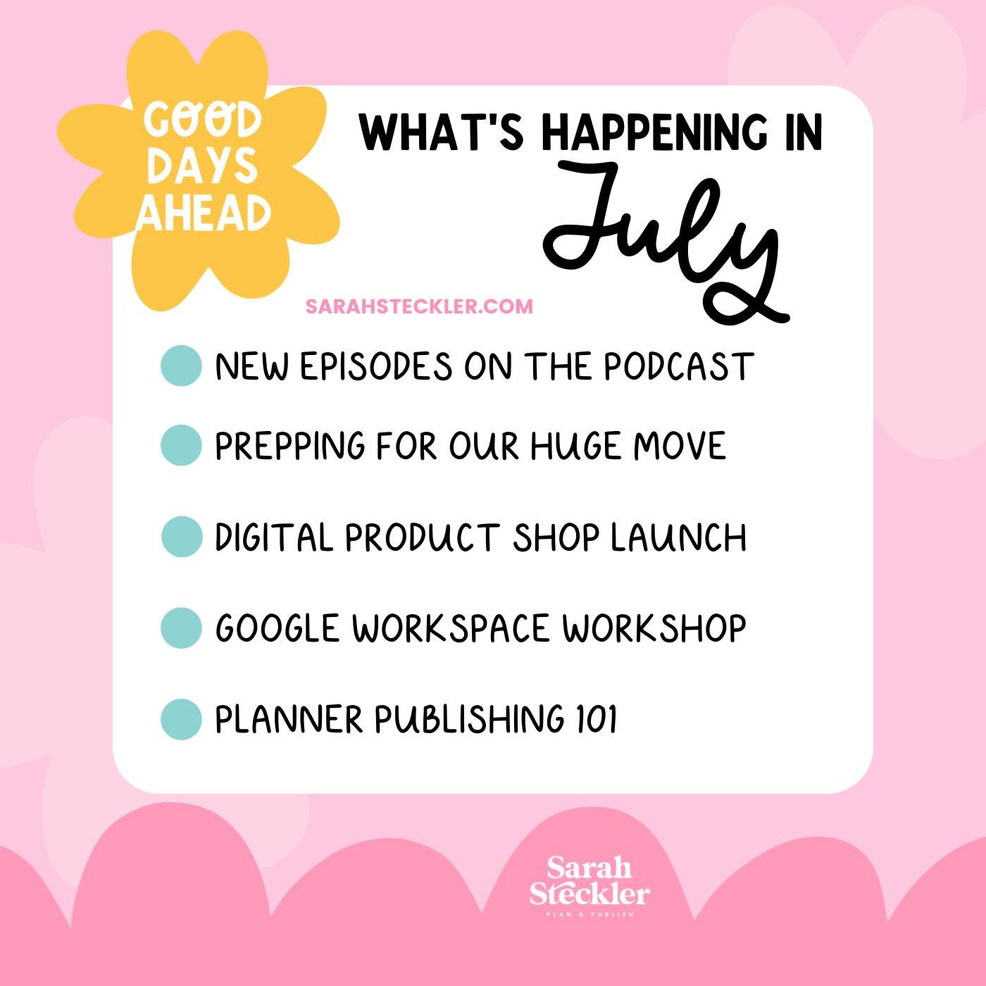 🎙 Listen to brand new episodes of the Mindful Productivity Podcast on the website or subscribe on your favorite platform

📦 We're packing and prepping for our giant cross-country move at the end of the month

☕️ I can't wait to show you the new Dig