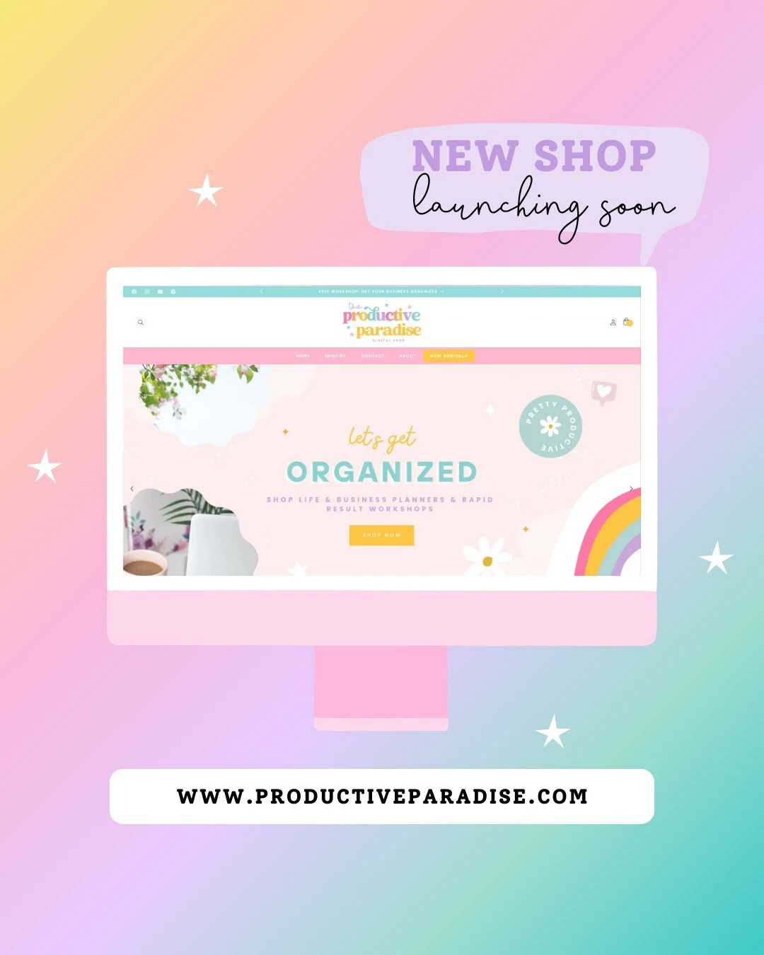 ✅ Organize your life &amp; biz like a pro, check! The new Productive Paradise Shop Launches on Thanksgiving day and is filled with resources to help you focus on creating!