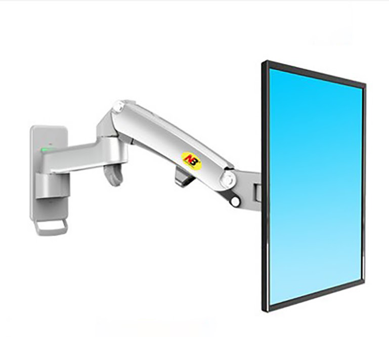 Medical monitor mounted on an adjustable arm