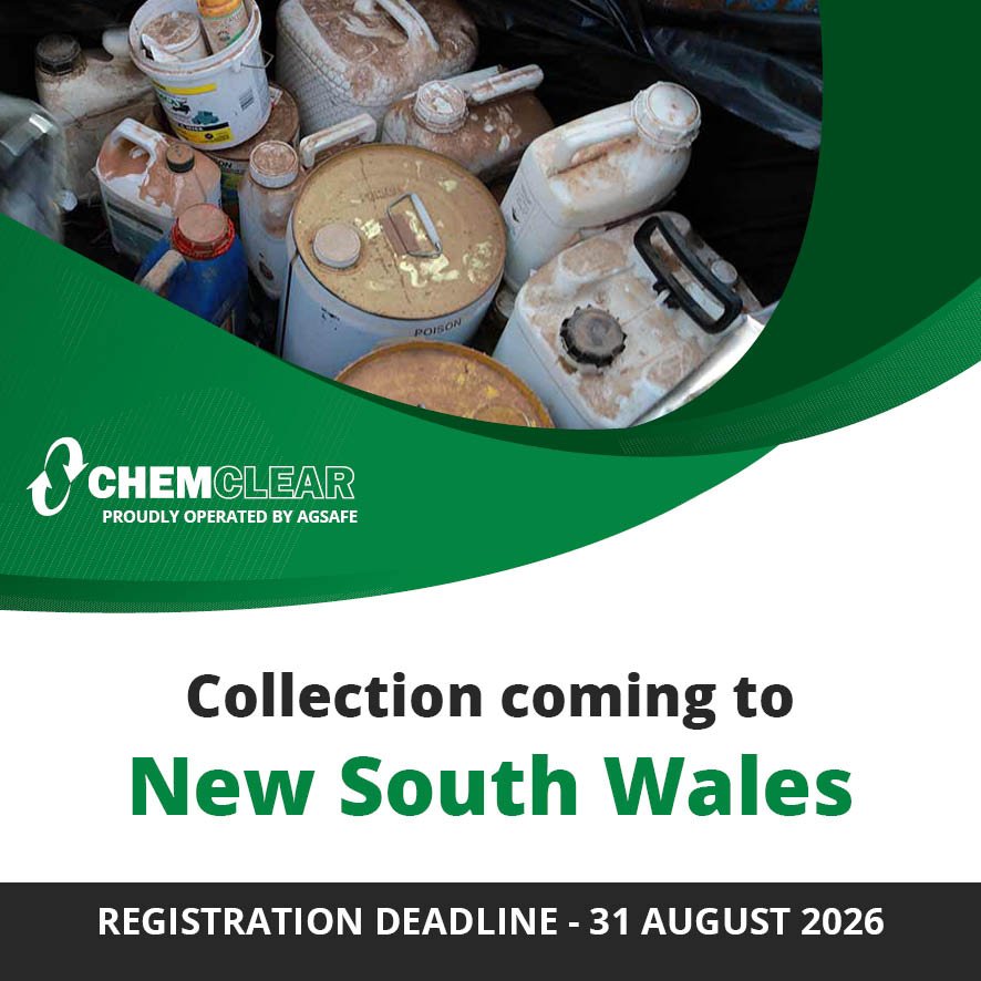 Upcoming ChemClear collection for New South Wales: Register by 31 August 2026