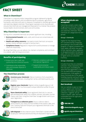 ChemClear resources | Tools for safe chemical disposal — Agsafe