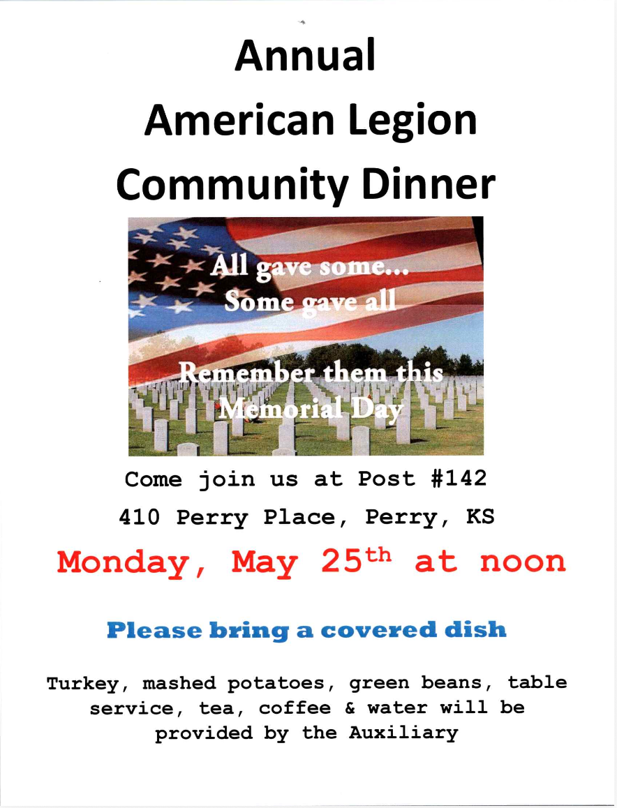 Annual American Legion Community Dinner