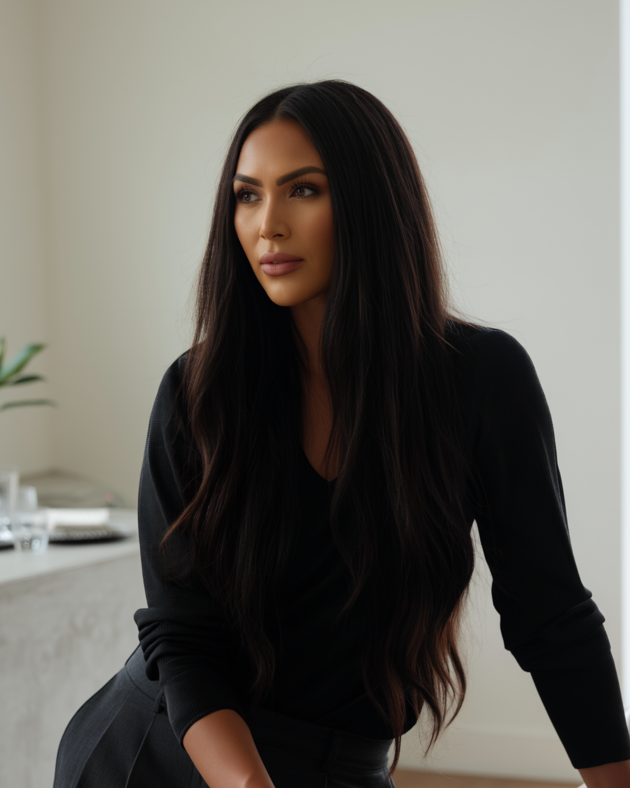 Shaykayla Smith standing in luxury modern kitchen