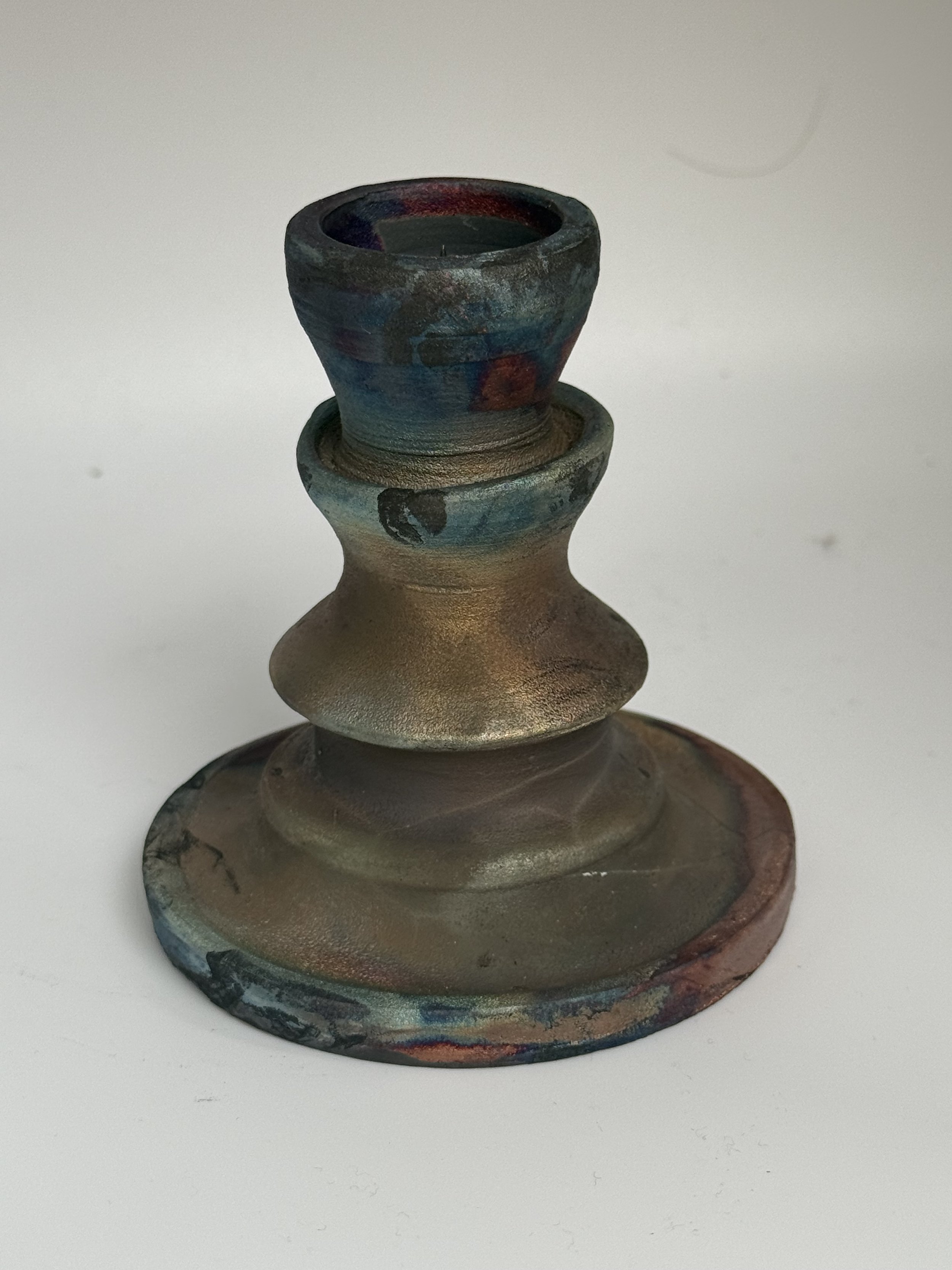 Raku Candleholder