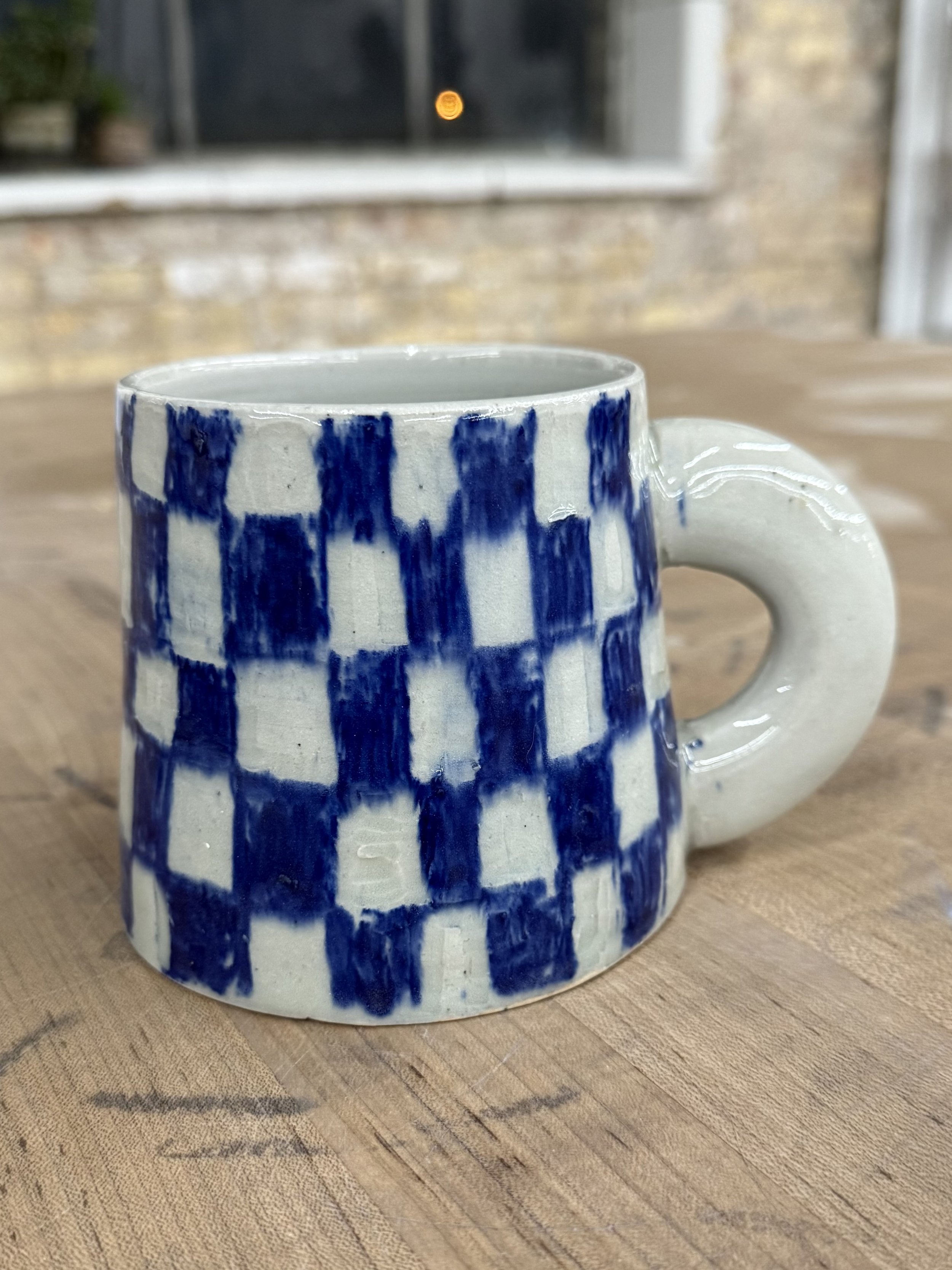Checkered Chunky Mug