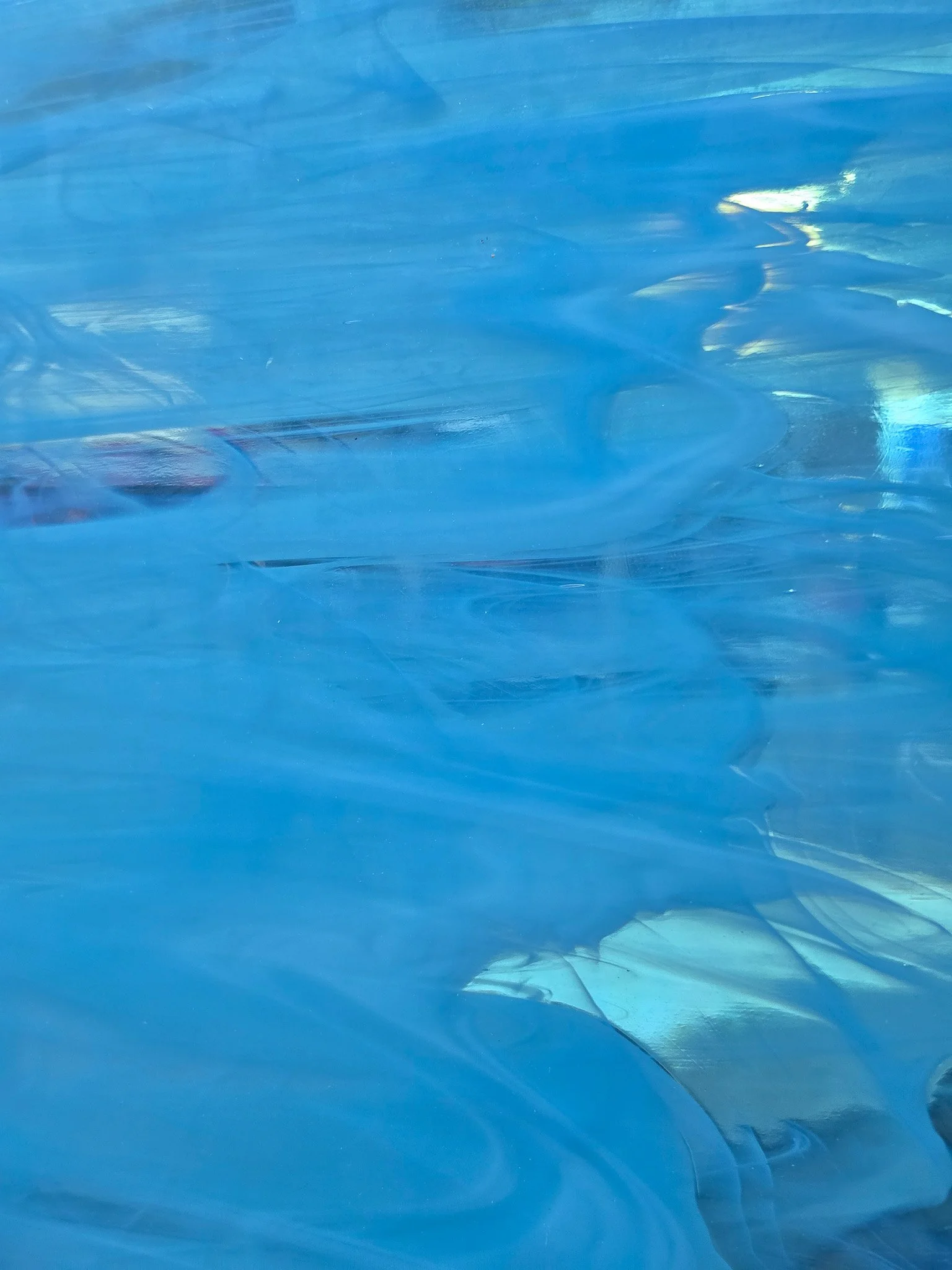 Sky Blue/ White Wispy Transparent