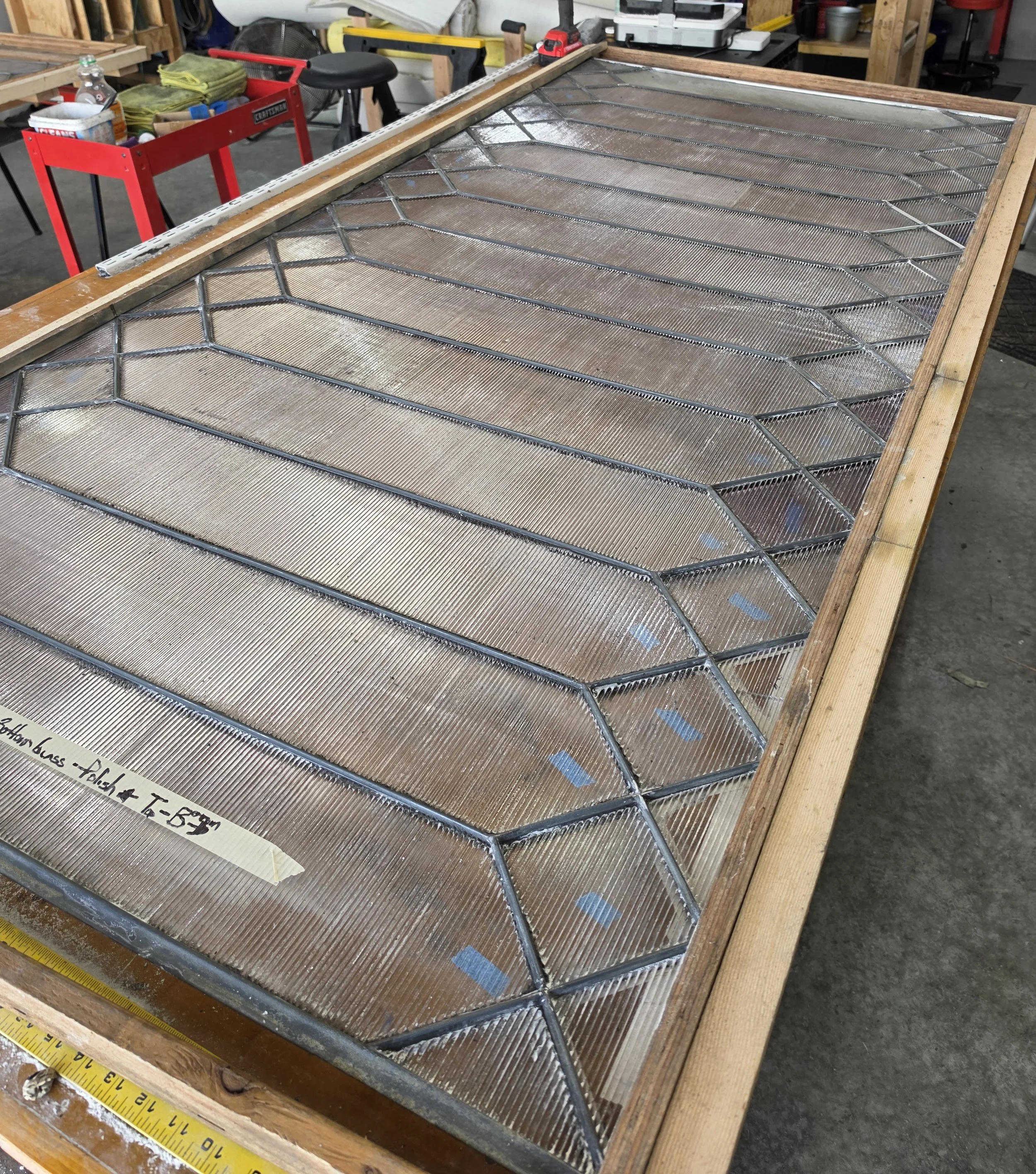 Reframing the panel so that the steps and be repeat on the flat side