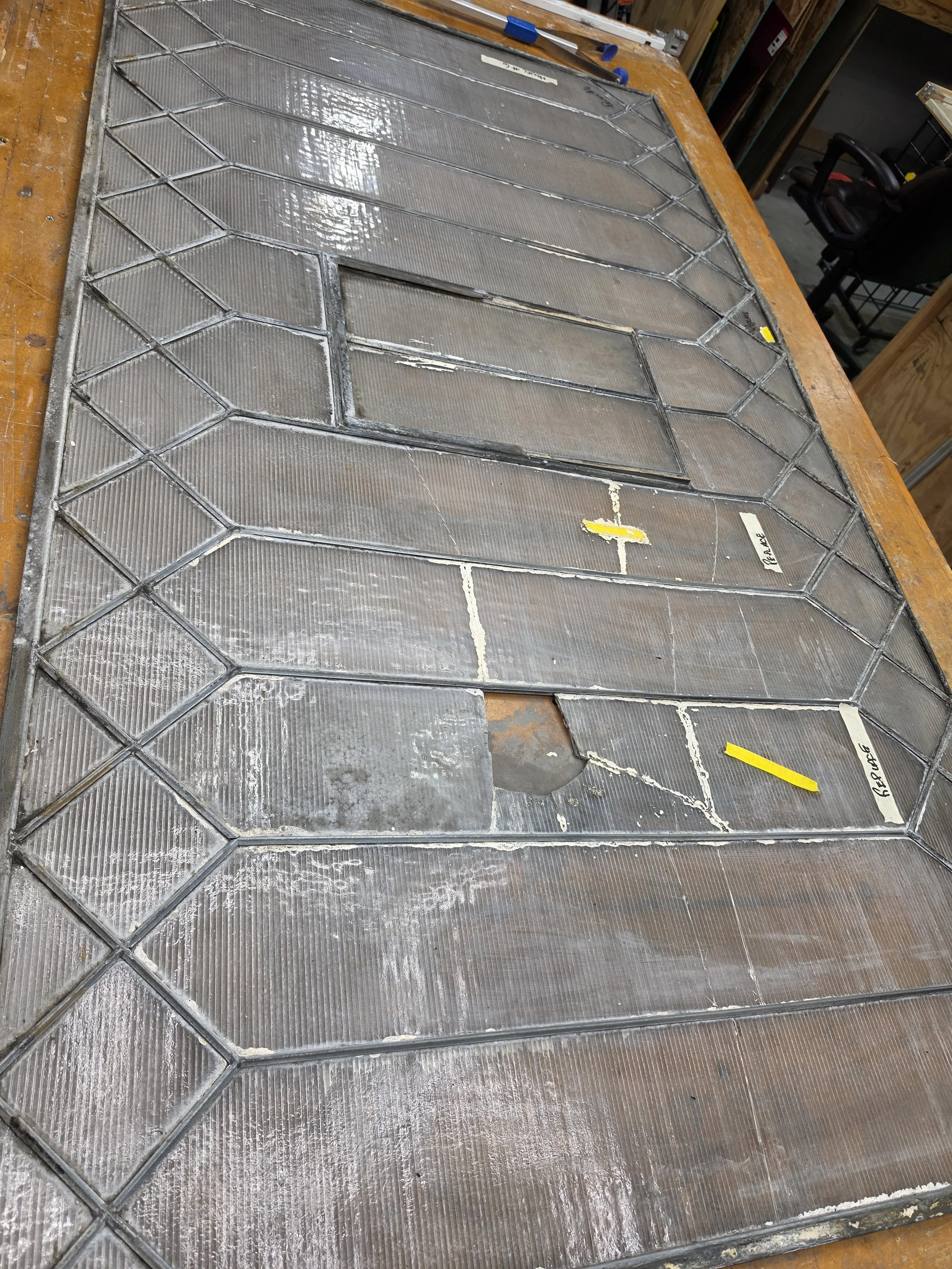 Access the damage to each of the 9 panels