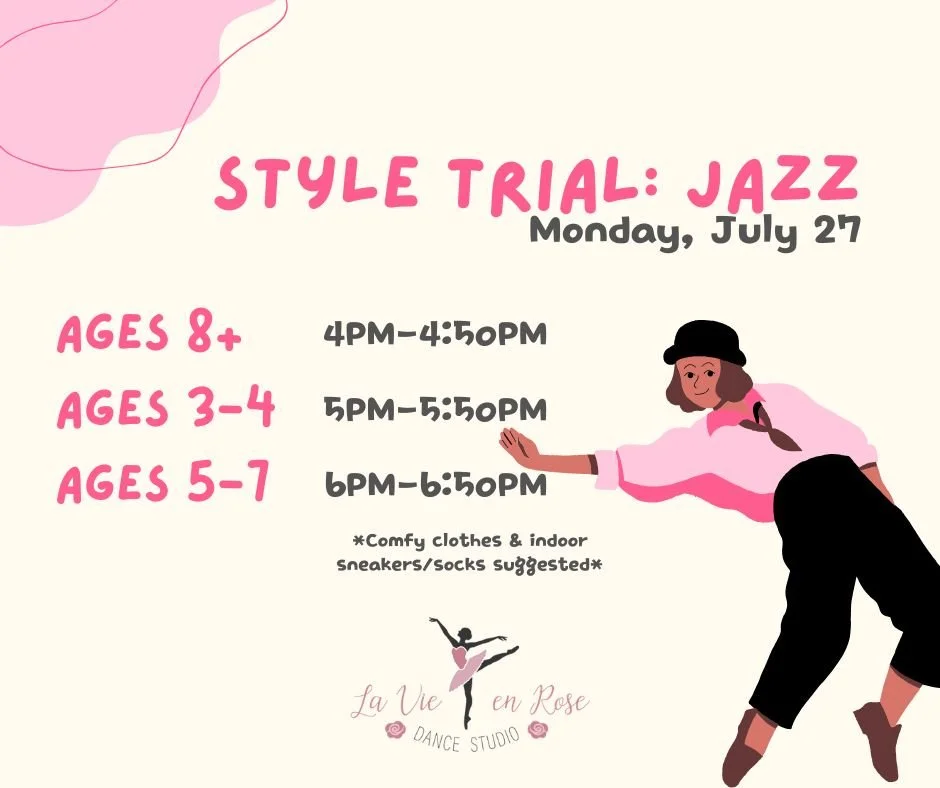 Ages 8+ Jazz Style Trial