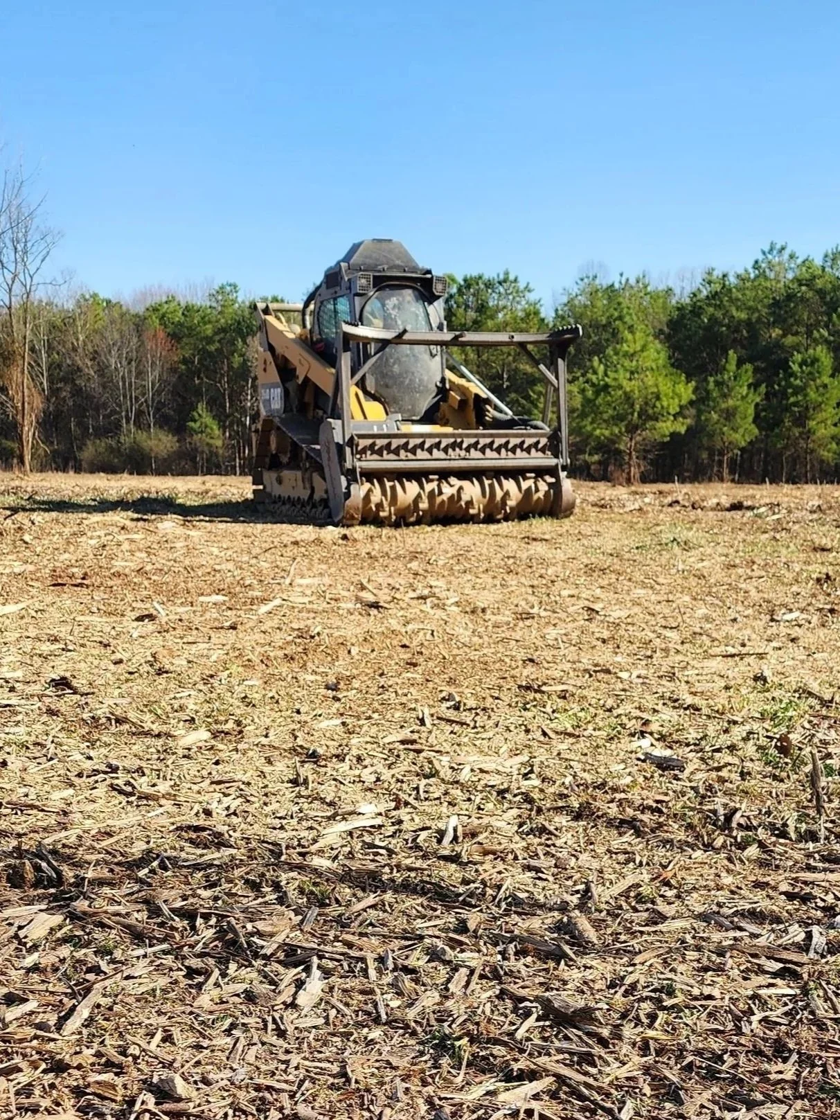 Forestry mulcher completing professional land clearing and vegetation management