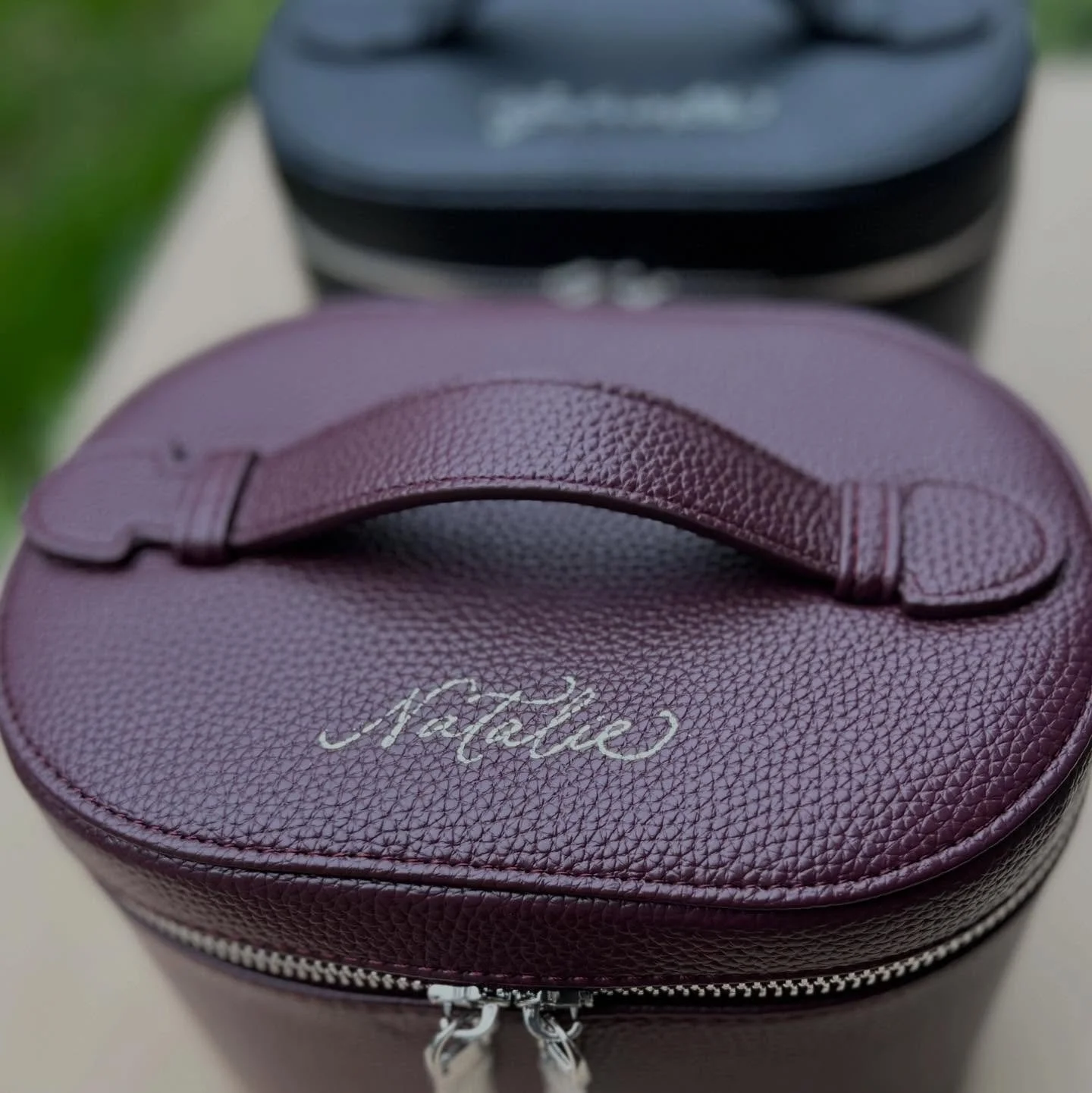 Hot foil in silver to match the hardware on these makeup cases ✨