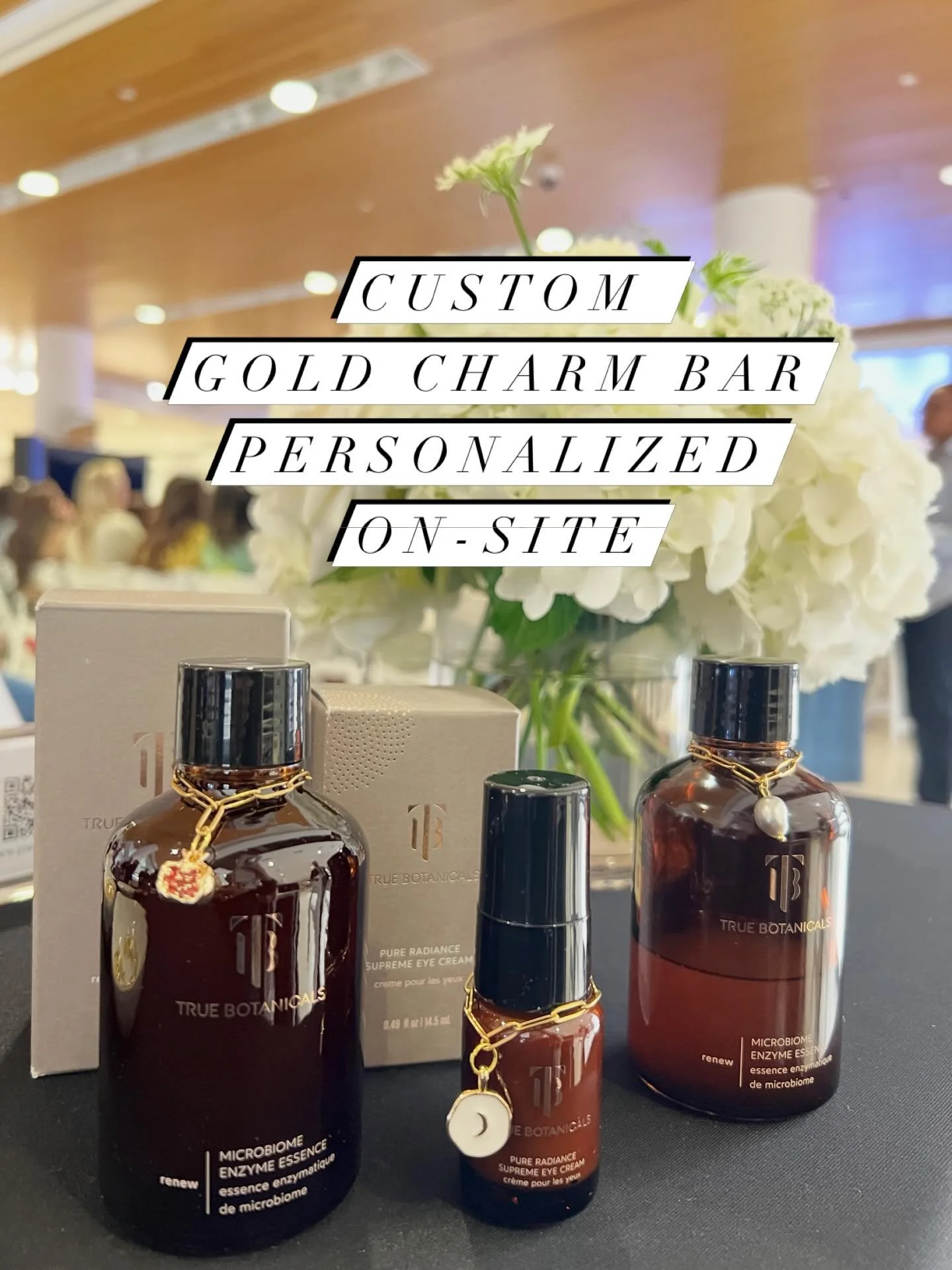 These hand-selected gold charms were such a hit! Gorgeous freshwater pearls, tiny gold and ruby pomegranates, tiny and big mushrooms, all kinds of flowers, leaves, moons and stars, all the greatest gold charms&hellip; added them to adorn the bottles 